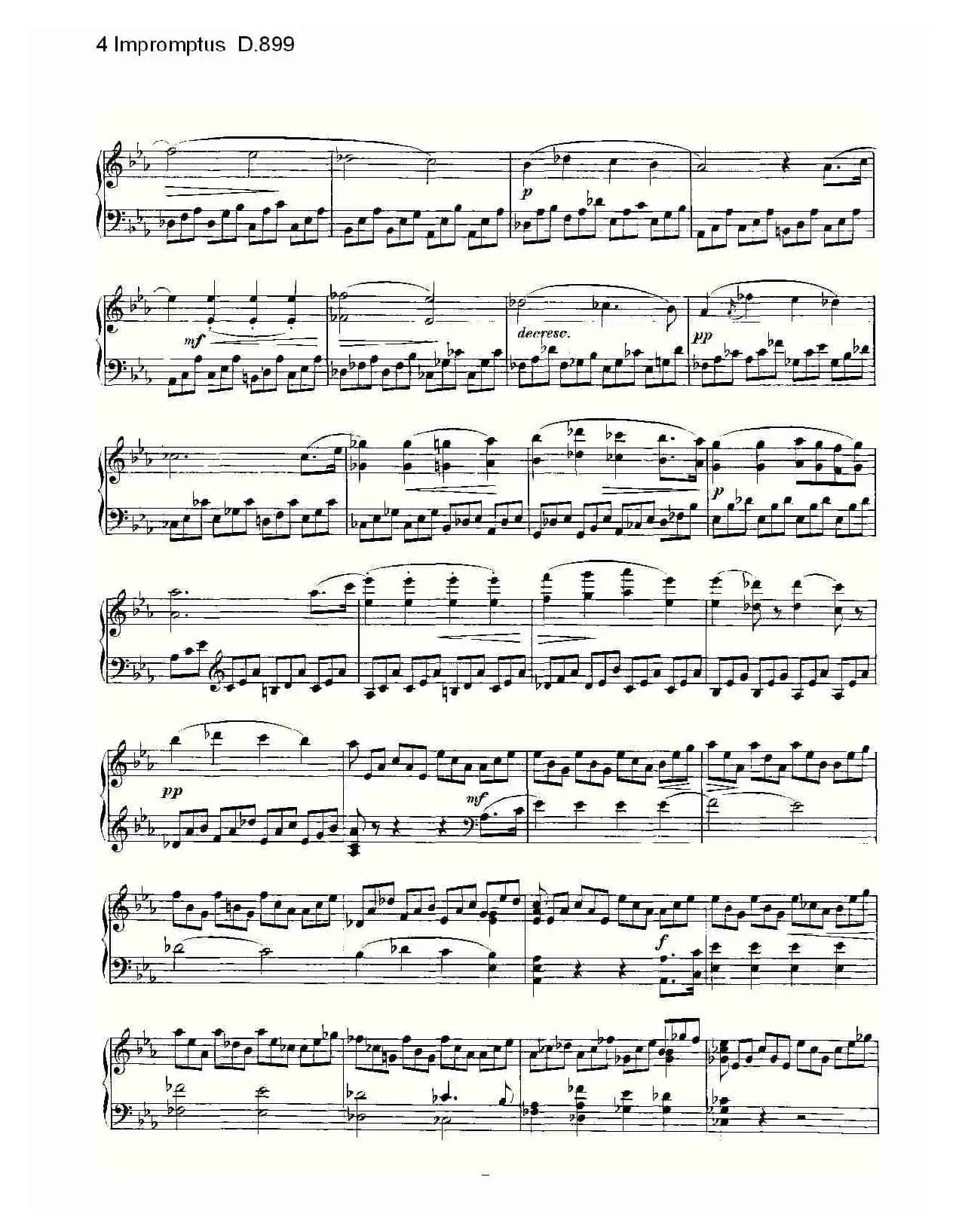 4 Impromptus D.899（4人即兴演奏 D.899）