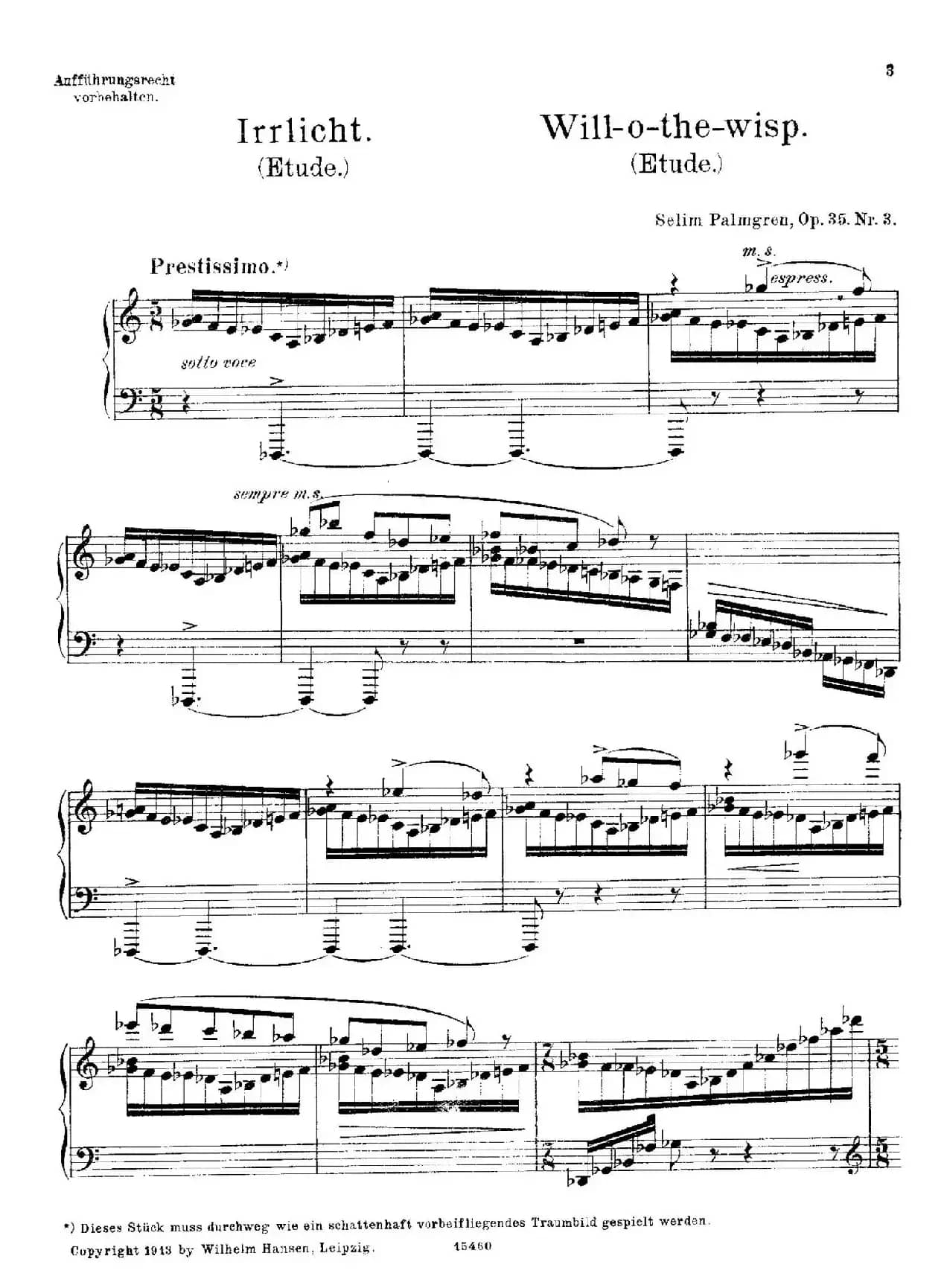 4 Sketches Op.35（4首素描·3）