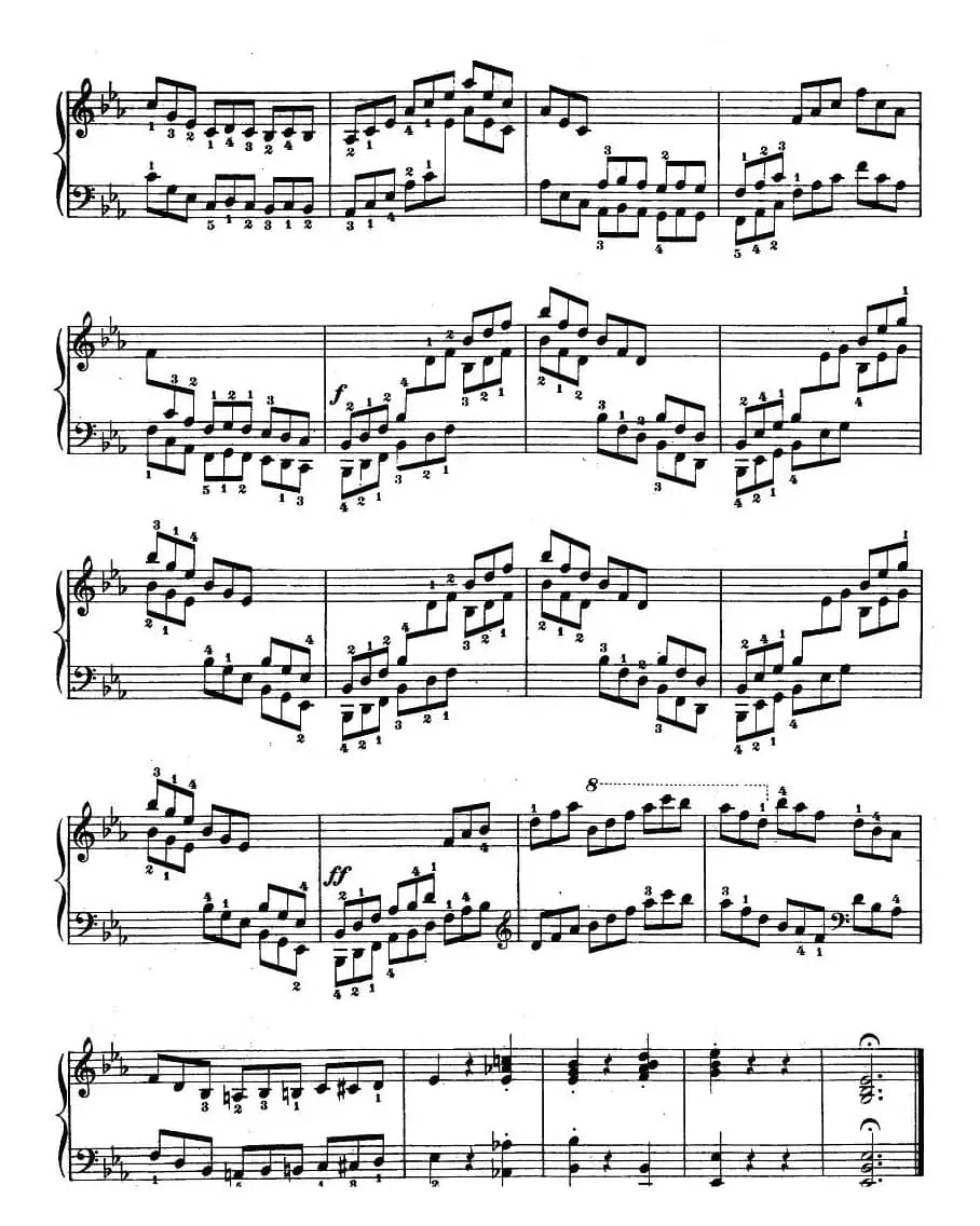 车尔尼《钢琴手指灵巧初步练习曲》之12