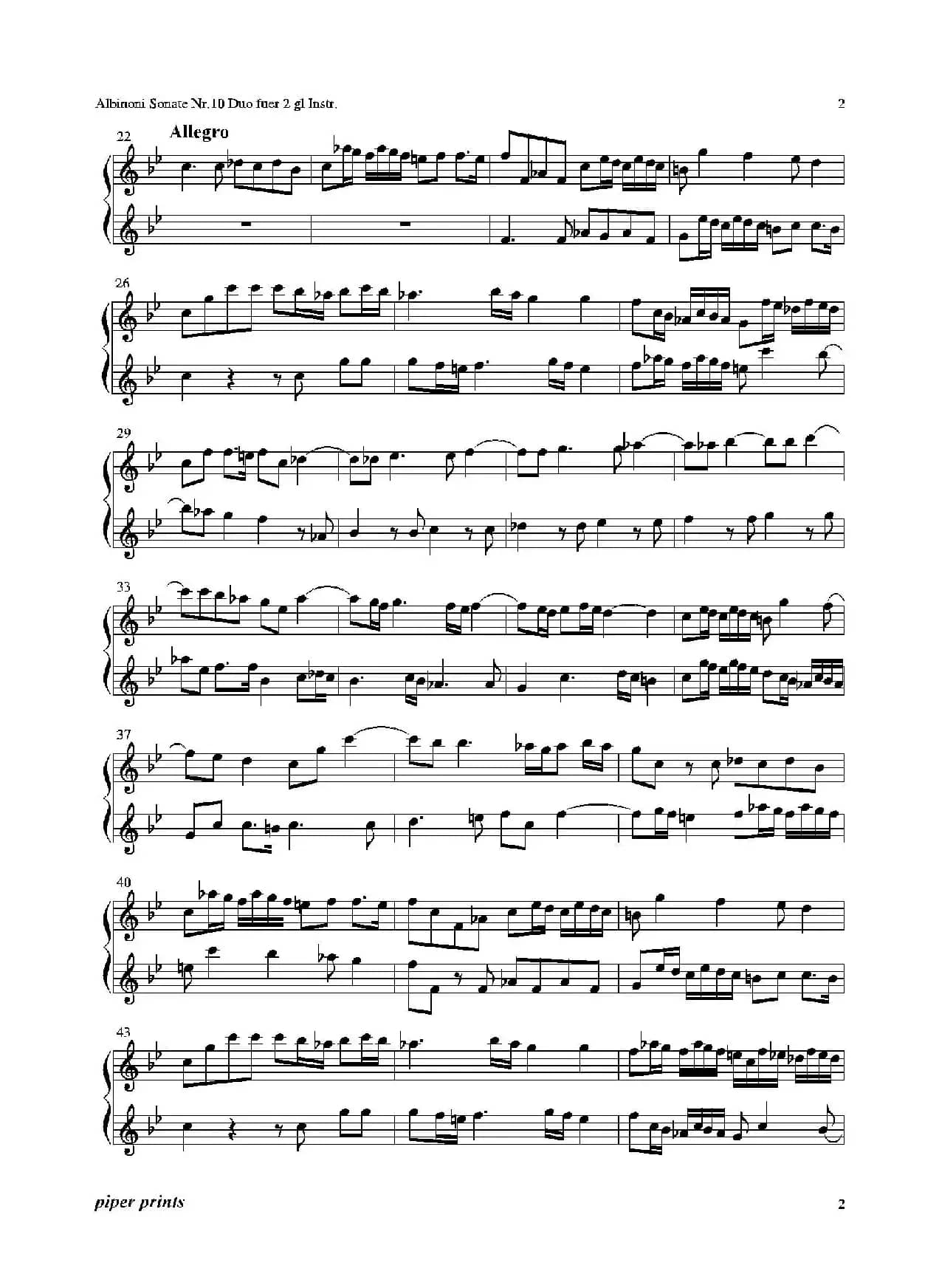 Sonate Nr.10（二重奏）