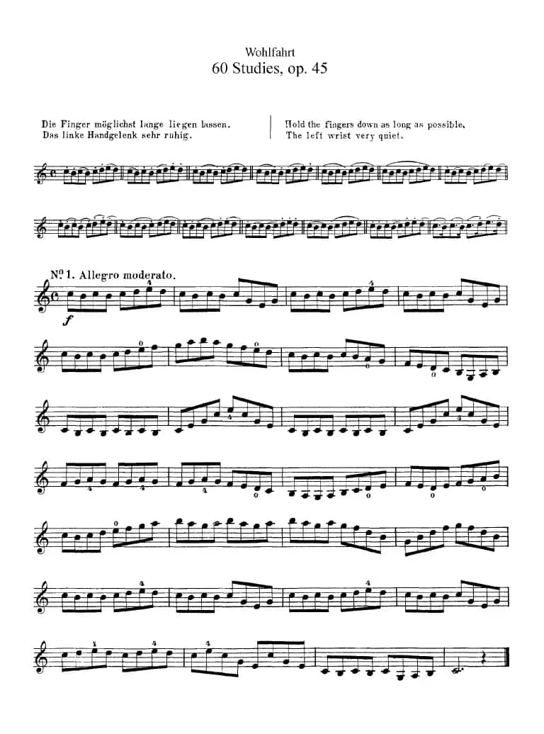 沃尔法特60首练习曲 Op.45（第1-10页）