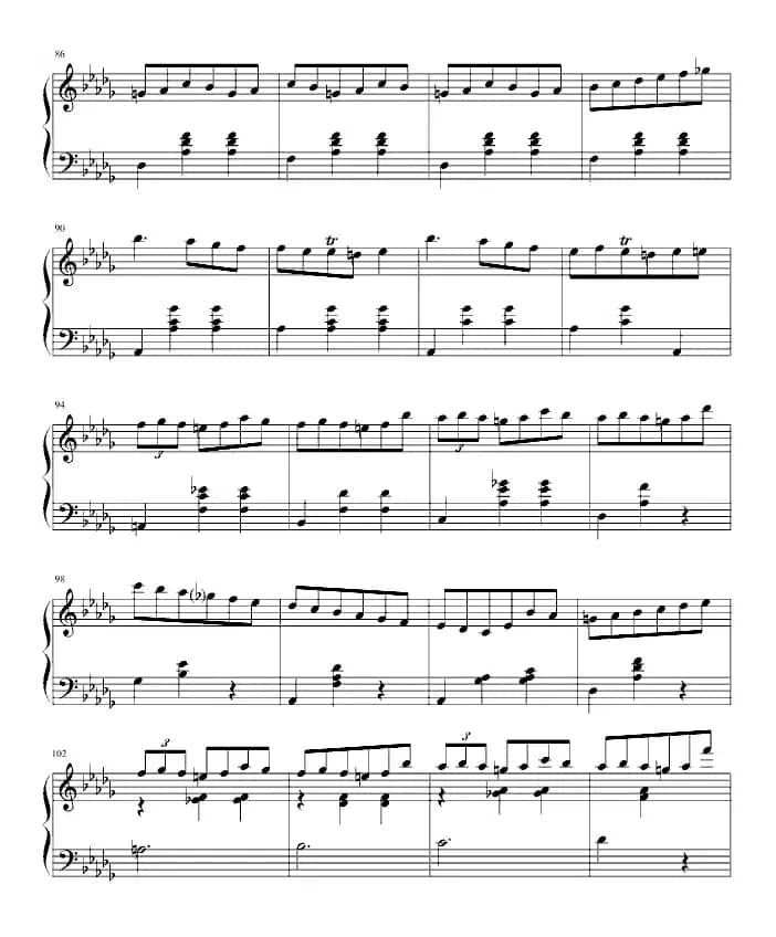 降D大调华丽圆舞曲（小狗圆舞曲）