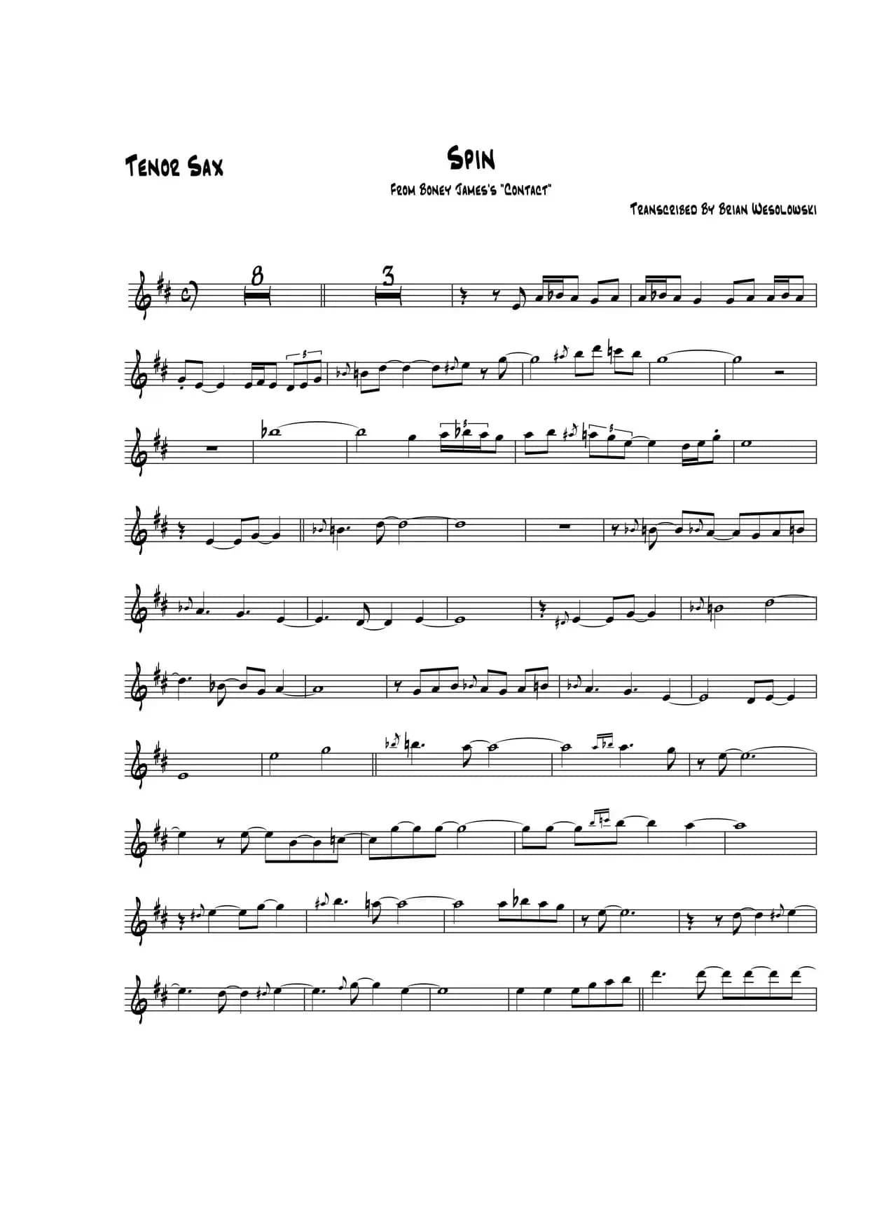 Spin（次中音萨克斯）