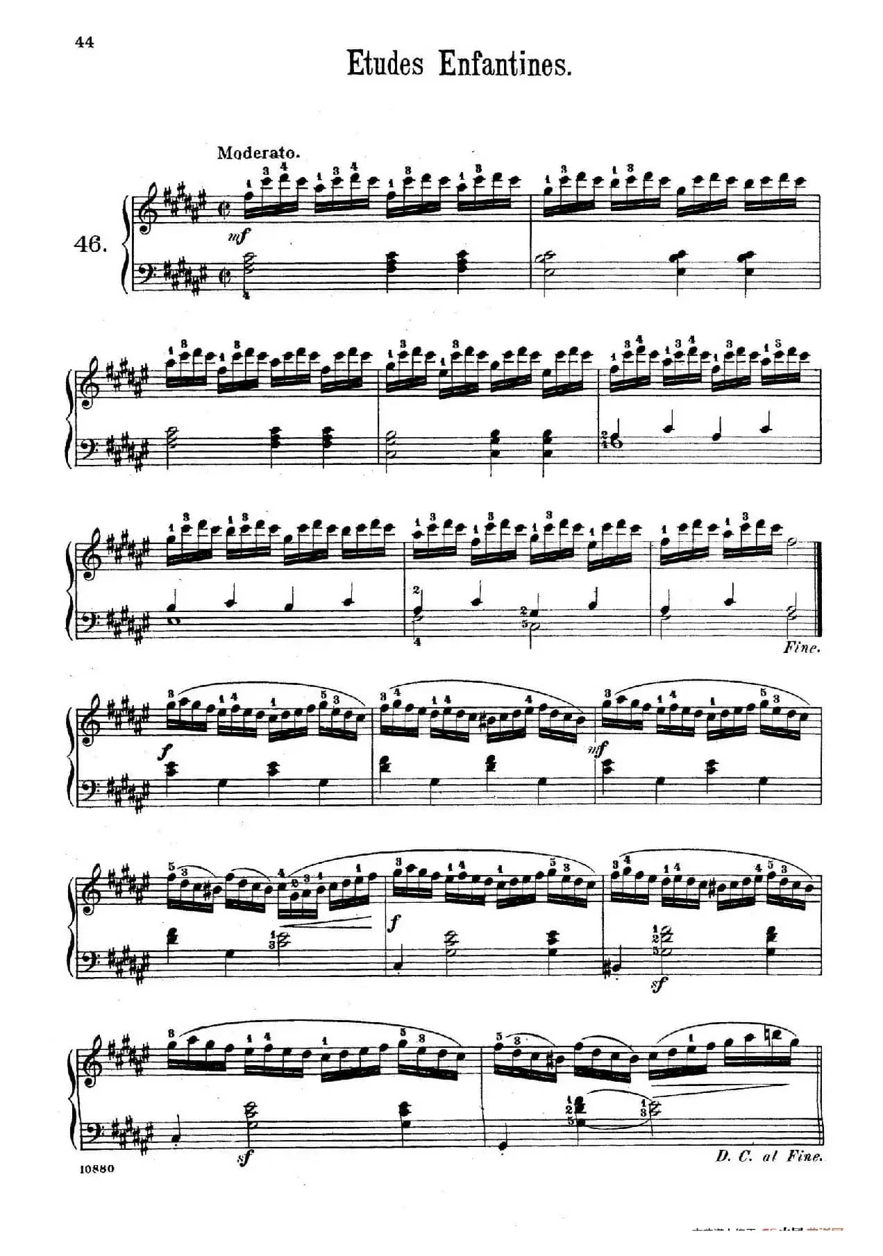 Etudes Enfantines Op.37（儿童钢琴练习曲 第46——50首）