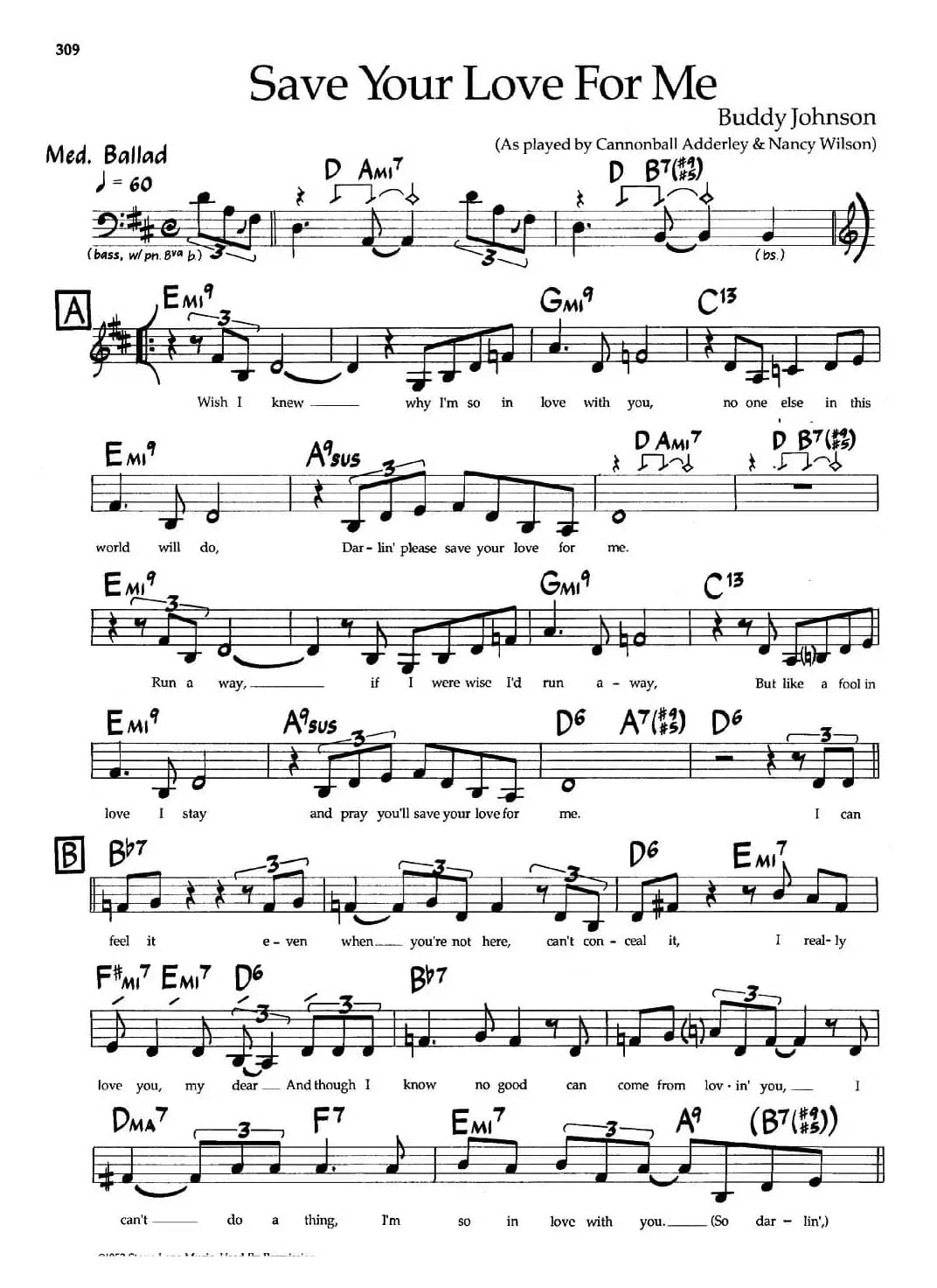 Save Your Love For Me（爵士钢琴曲）