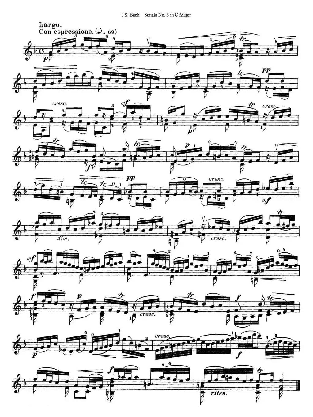 6 Violin Sonatas and Partitas 5.Sonata No.3 in C Major