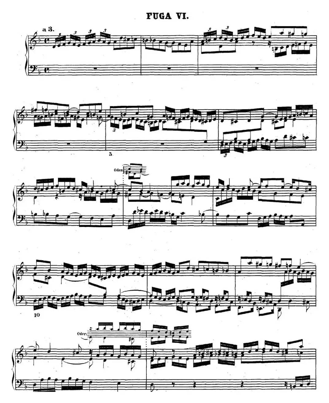 巴赫《平均律钢琴曲集·第二卷》之赋格曲（NO.6）