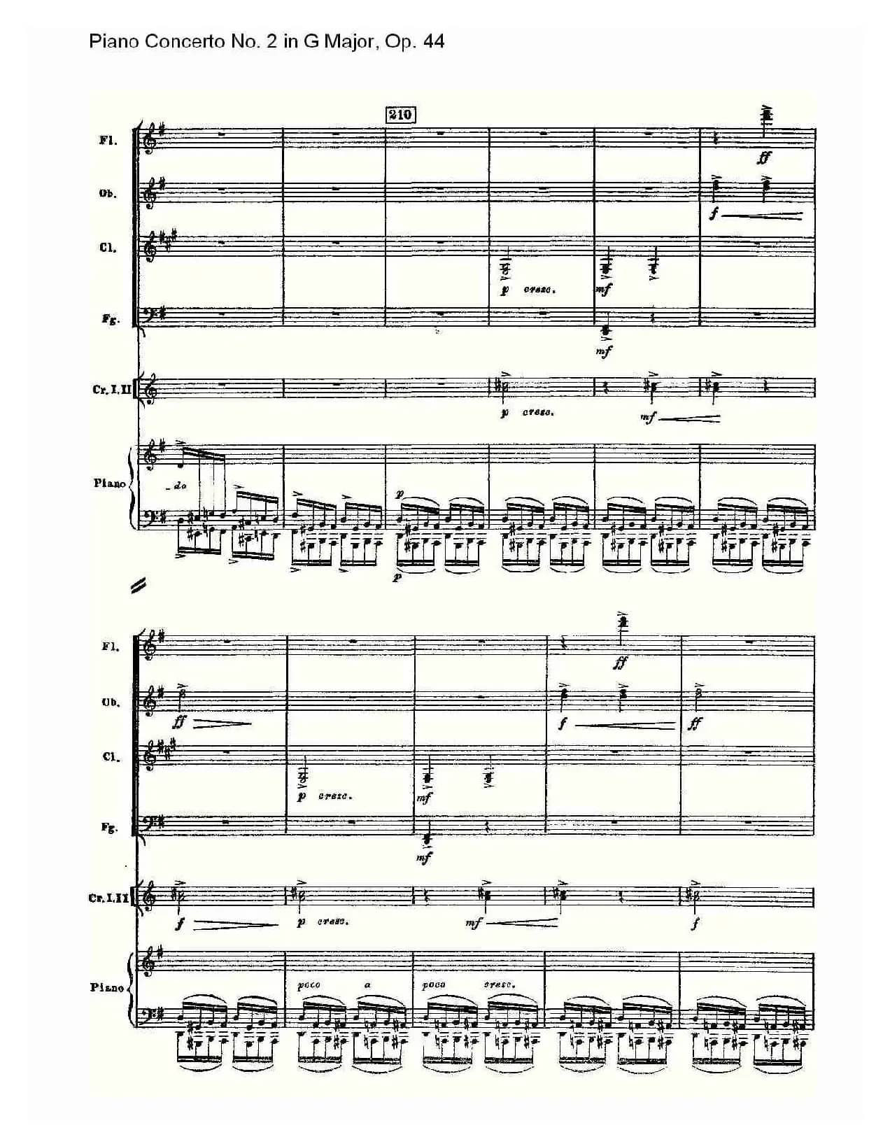 G大调第二钢琴协奏曲, Op.44第三乐章（一）