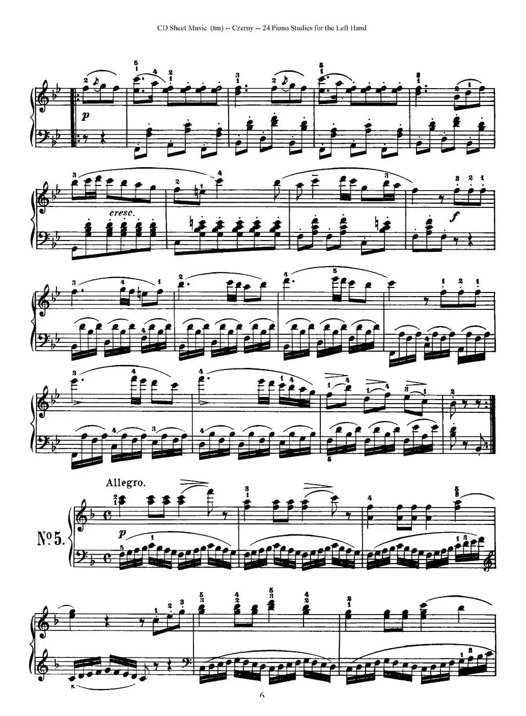Czerny - 24 Piano Studie（1—7）（车尔尼 - 24首钢琴练习曲）