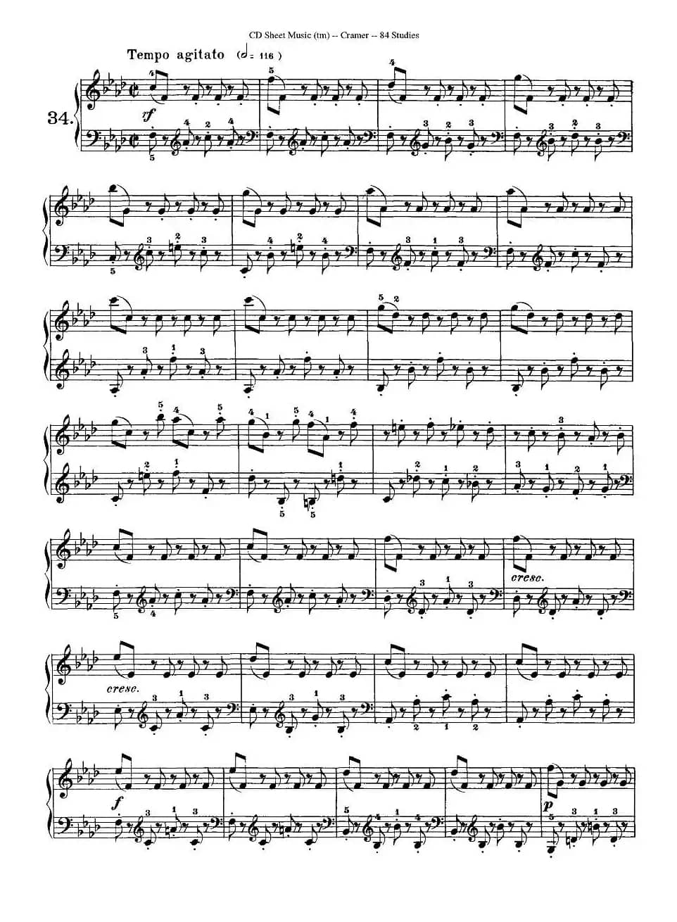 Cramer - 84 exercices（31—35）（克拉莫84首钢琴练习曲）