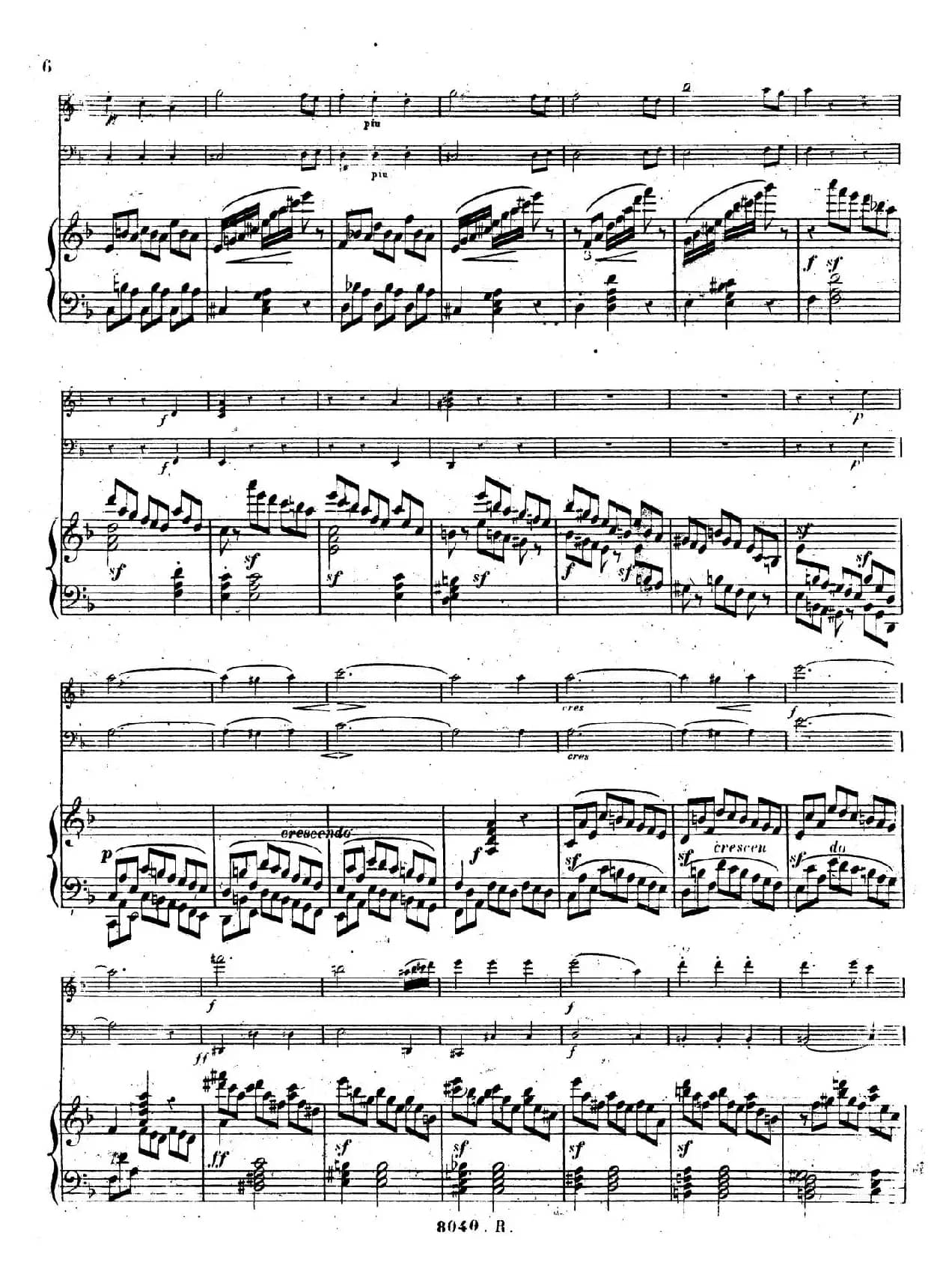 Piano Trio No.1 in d Minor Op.49（d小调第一钢琴三重奏·第一乐章）