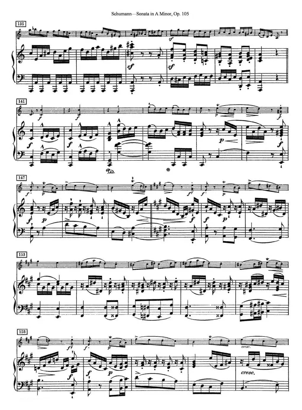 Violin Sonata in A minor Op.105（小提琴+钢琴伴奏）