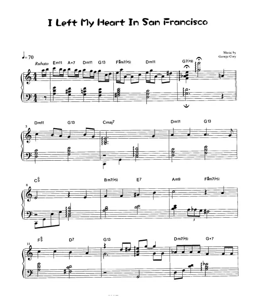 I Left My Heart In San Francisco