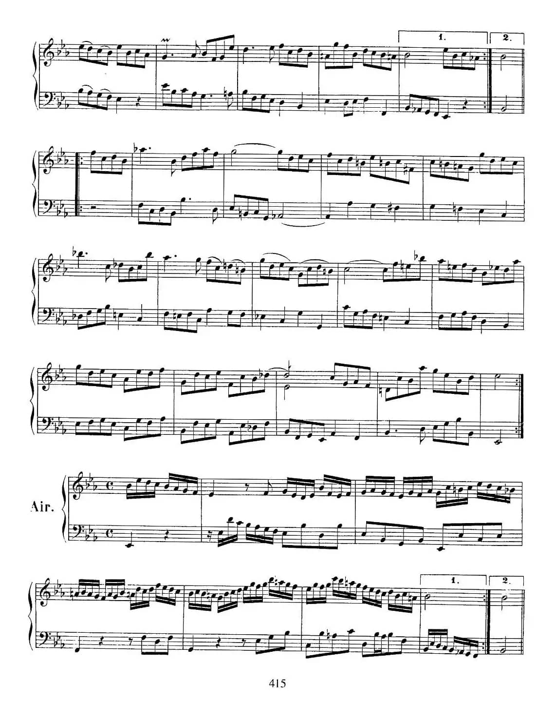 法国组曲之四：bE大调