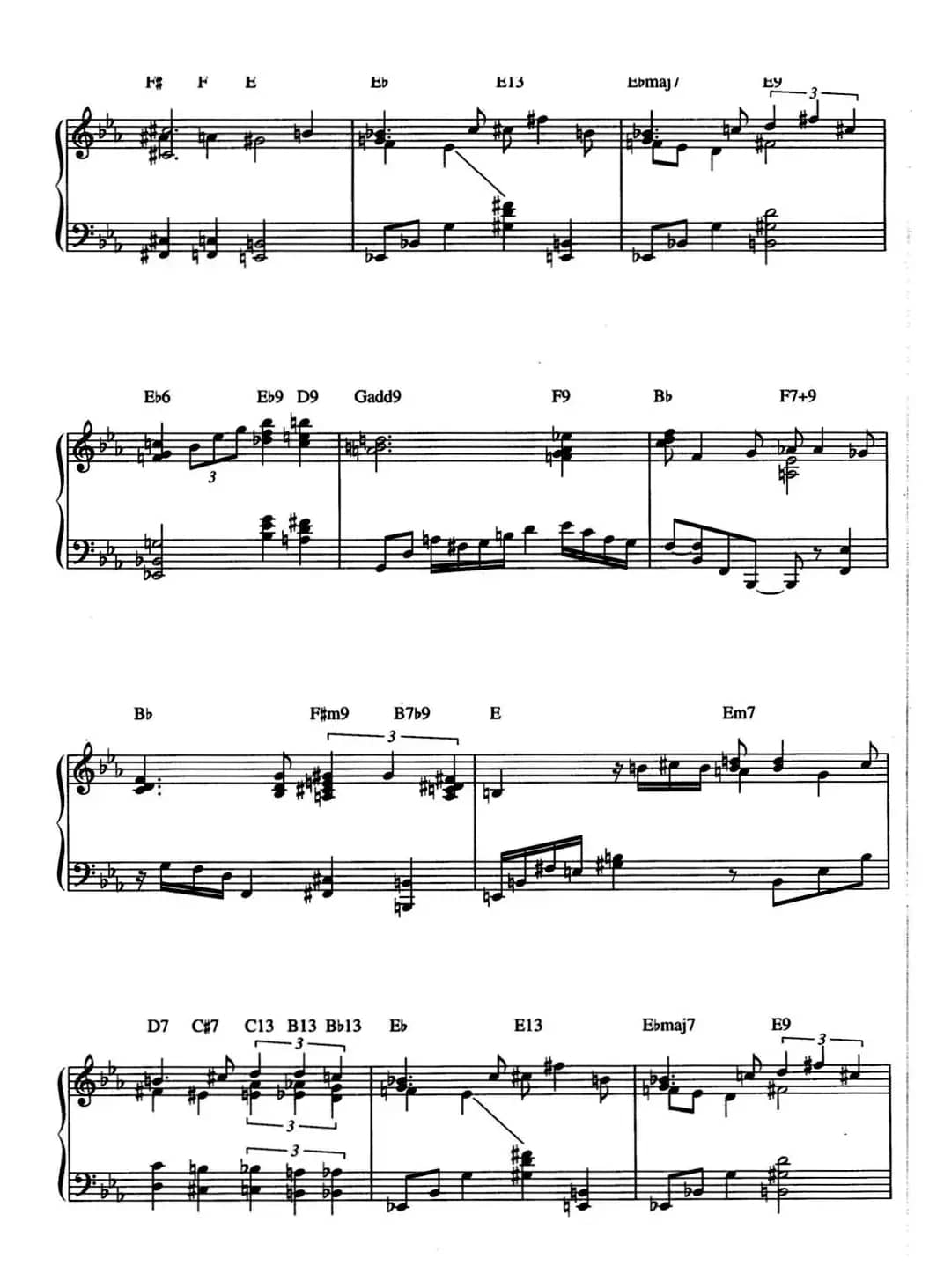 Lush Life（爵士钢琴酒吧独奏钢琴谱）