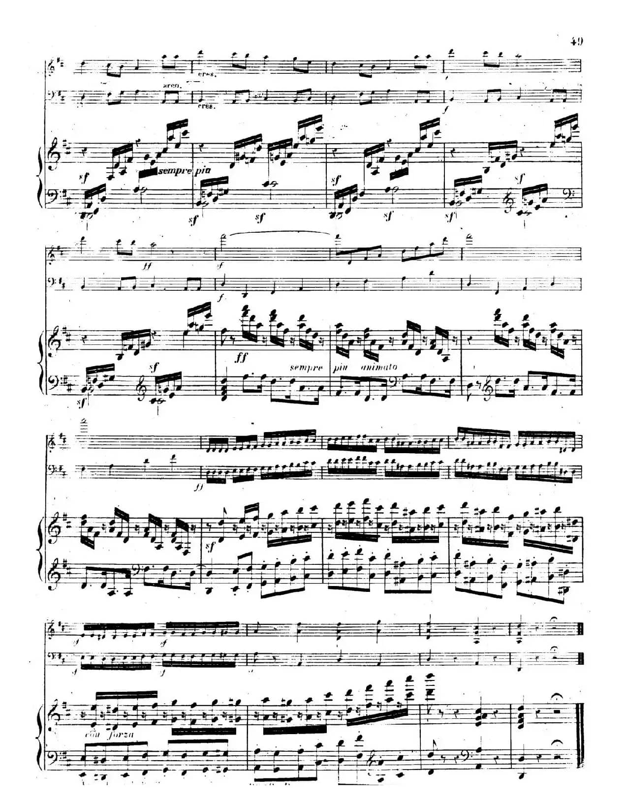 Piano Trio No.1 in d Minor Op.49（d小调第一钢琴三重奏·第四乐章）