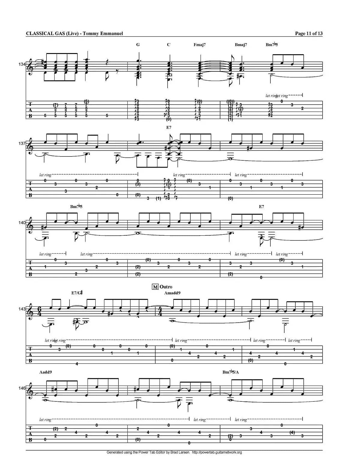 tommy emmanuel：classical gas（指弹吉他）