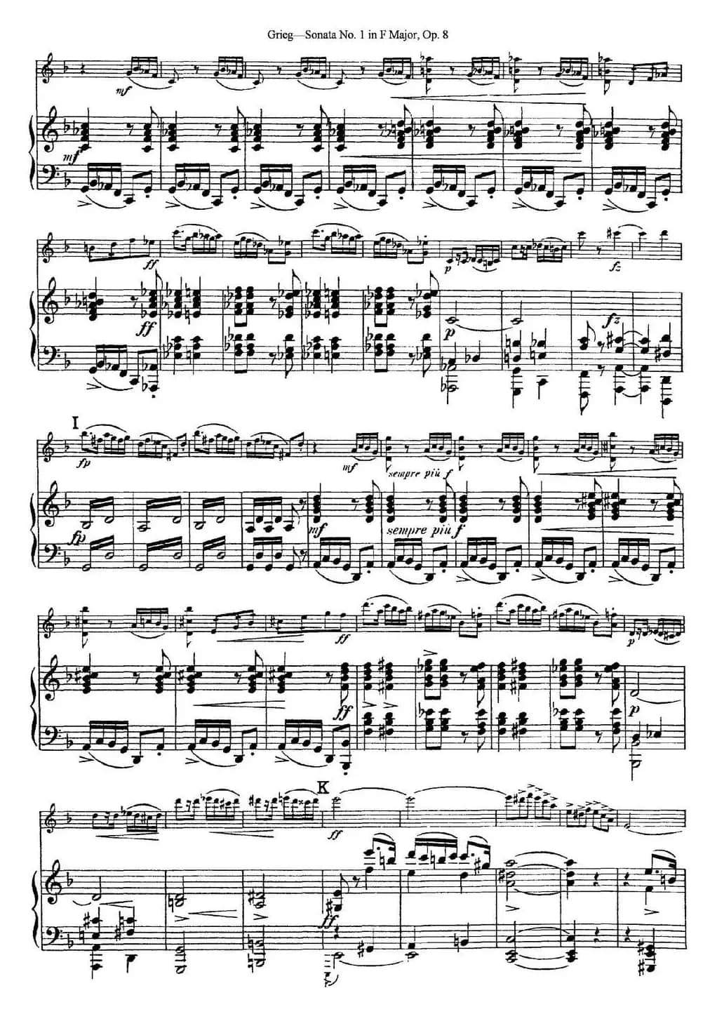 Violin Sonata No.1 Op.3（小提琴+钢琴伴奏）