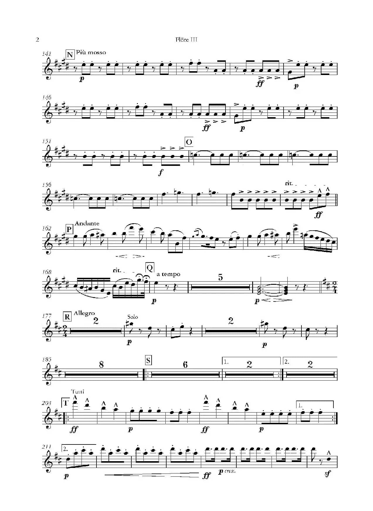 天堂与地狱序曲（管弦乐长笛分谱）