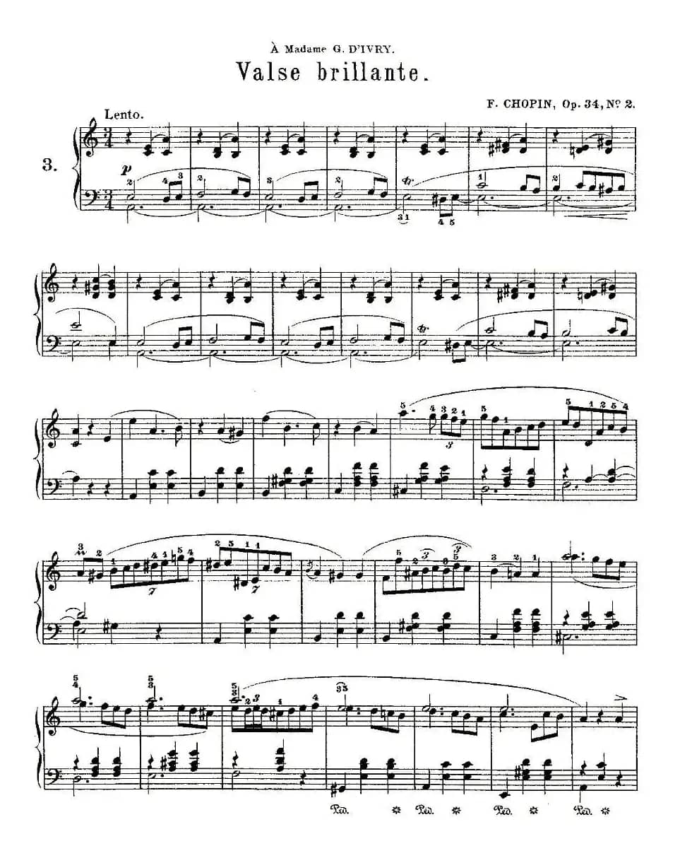 valse brillante，Op.34, No.2