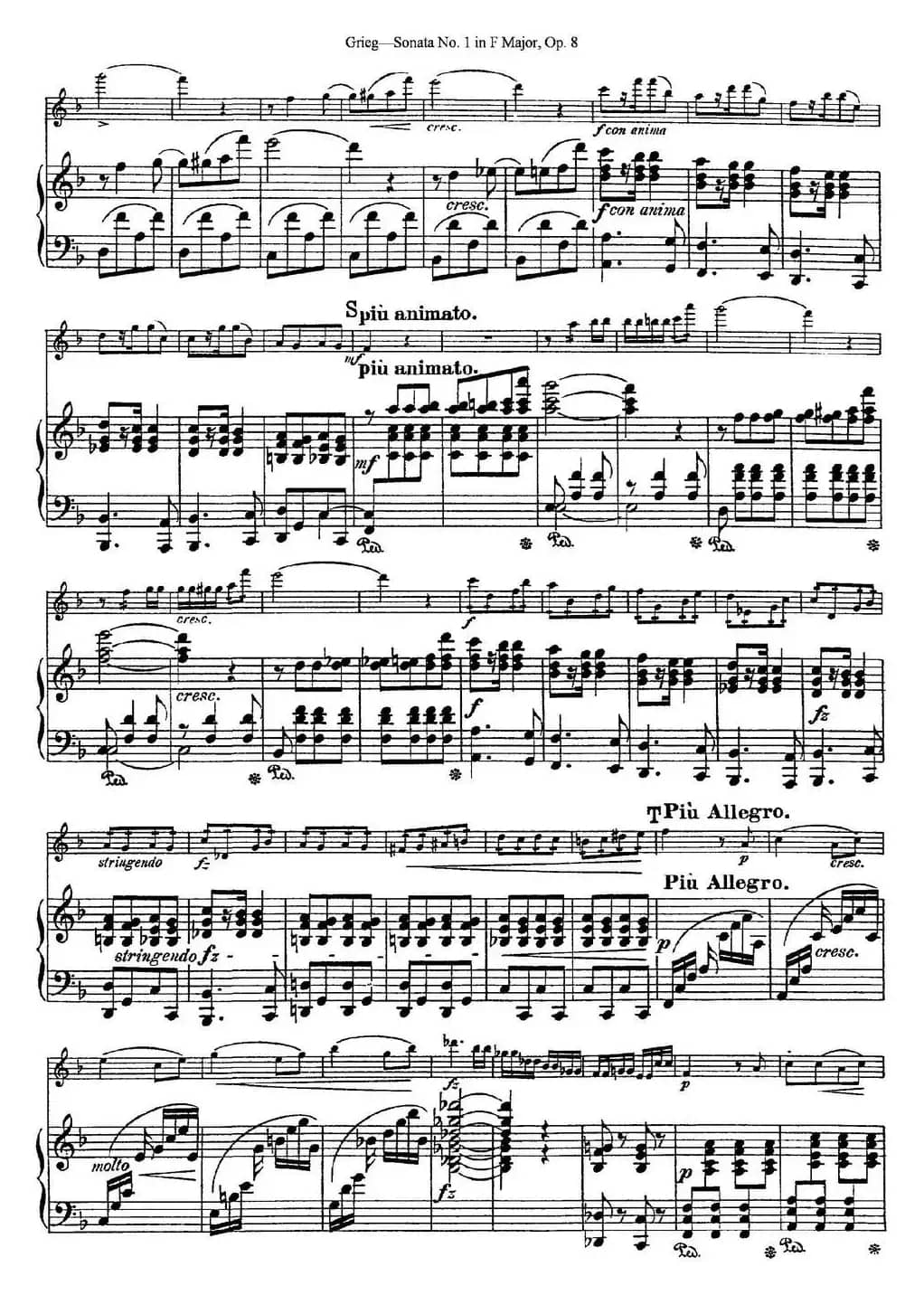 Violin Sonata No.1 Op.3（小提琴+钢琴伴奏）