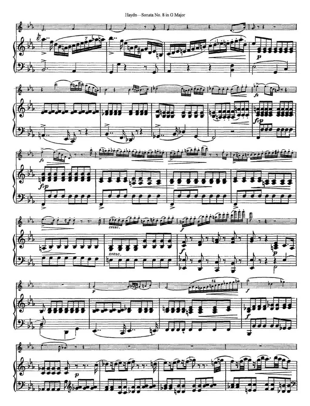 Violin Sonata No.8 in G Major（小提琴+钢琴伴奏）