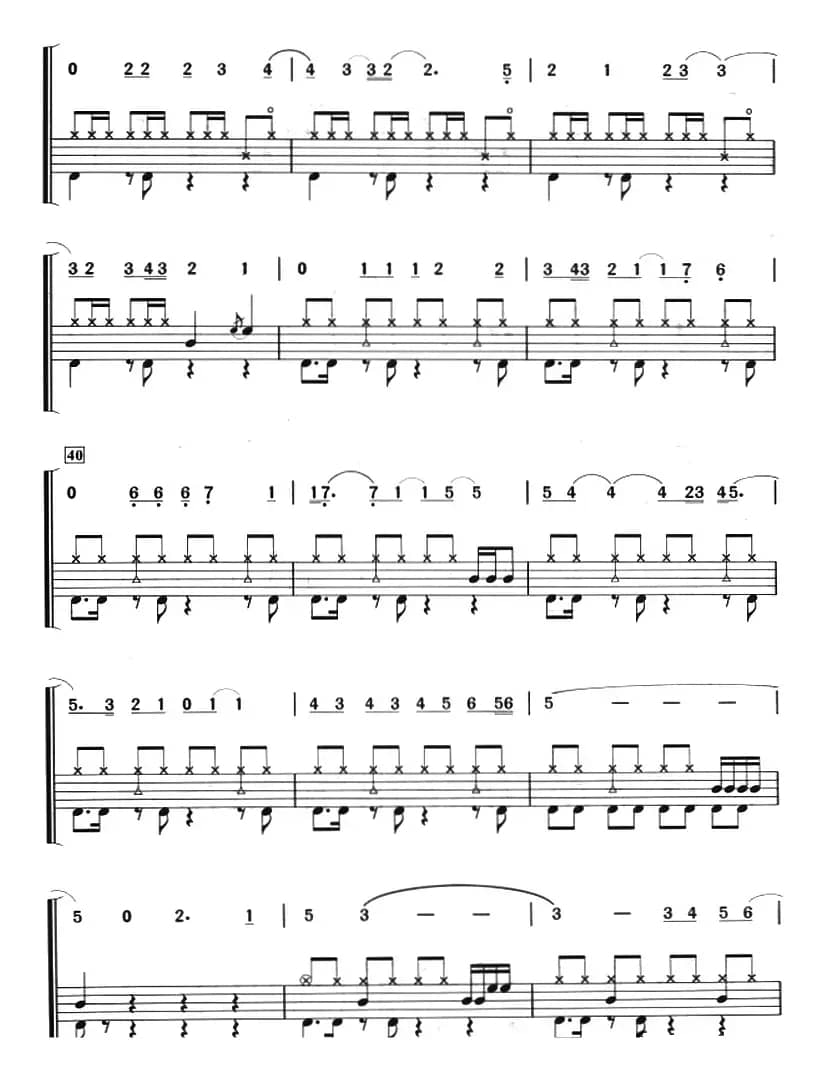 we are ready——我们的梦（架子鼓、主旋律+鼓谱）