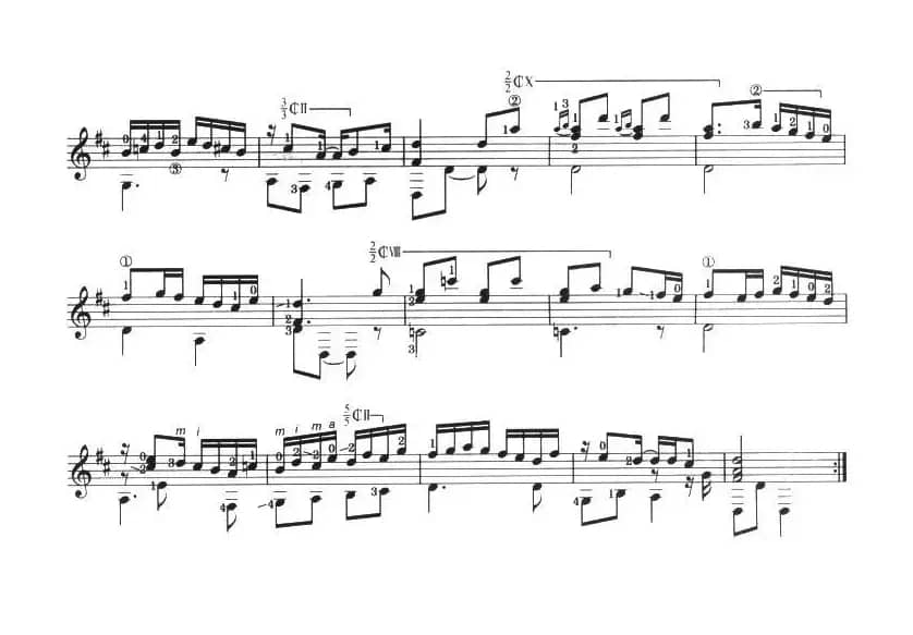 古典吉他考级八级外国乐曲A组（2、贵妇人）