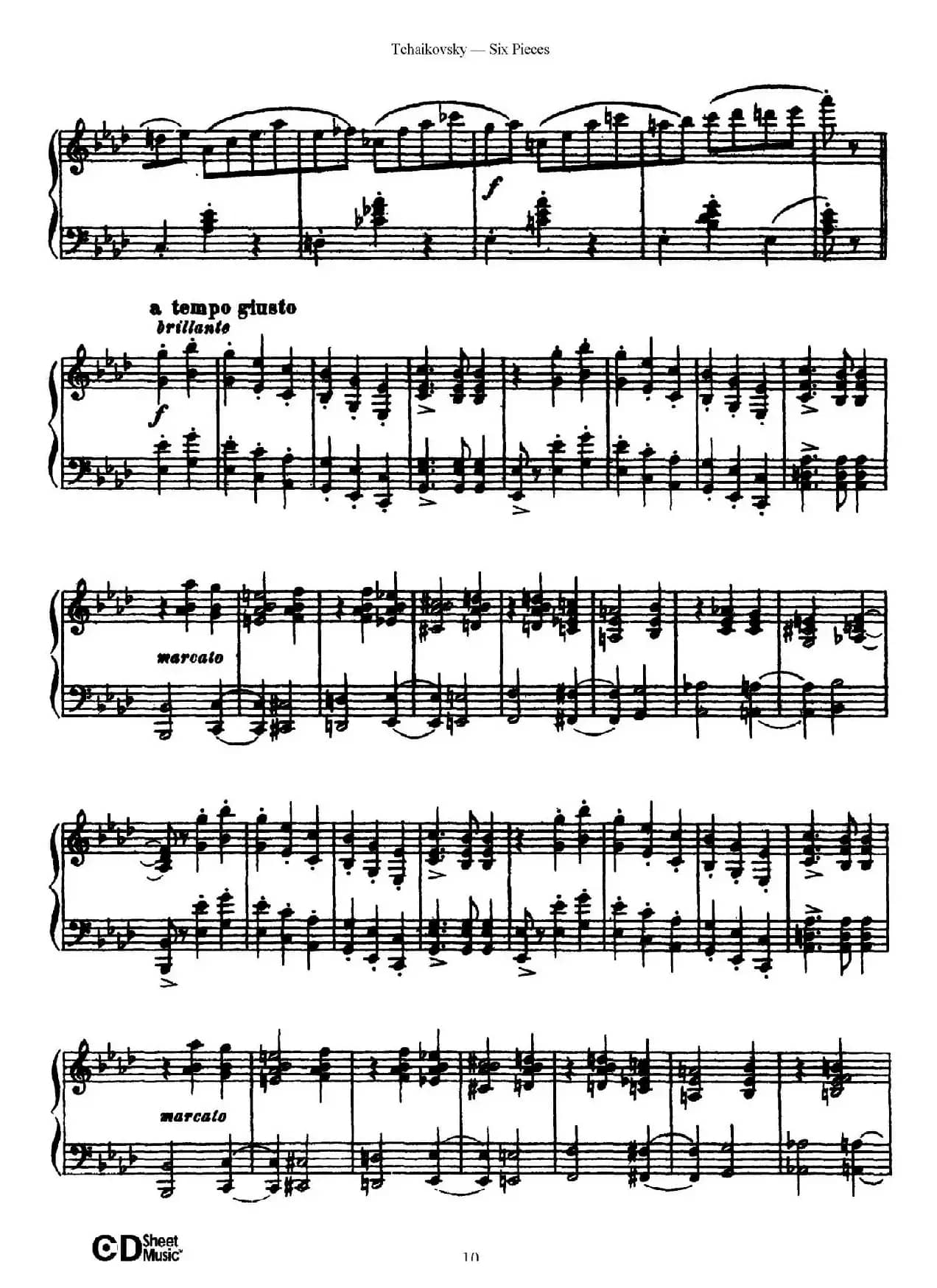 Six Pieces Op.51（6首小品·1）