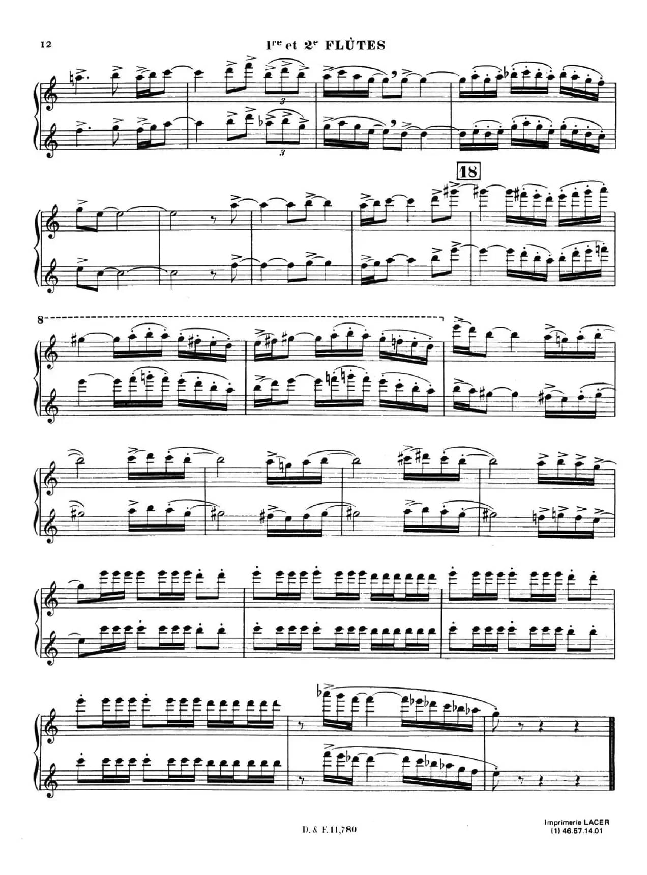 BOLERO（波莱罗）（交响乐长笛分谱）