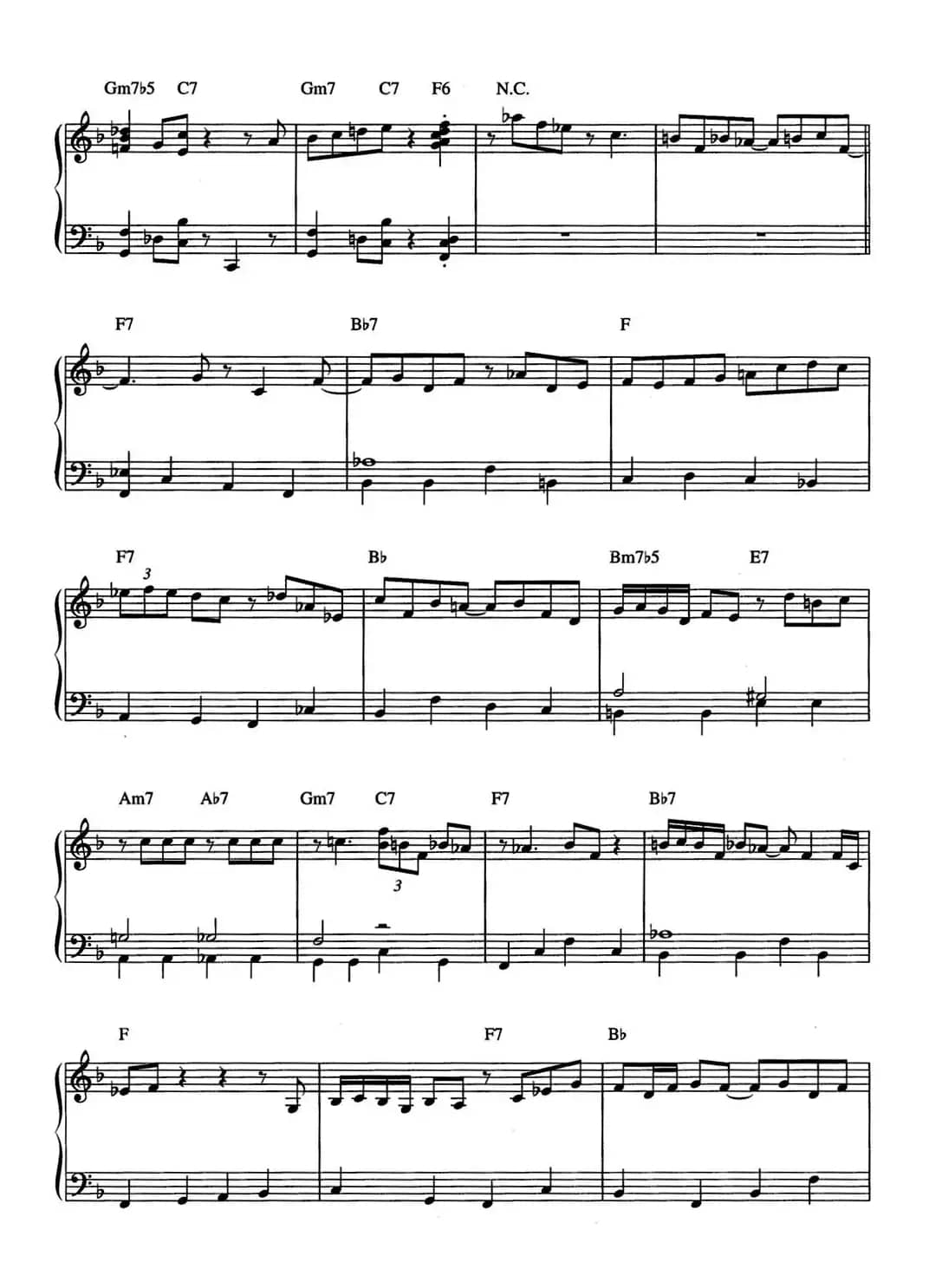 Walkin' Shoes（爵士钢琴酒吧独奏钢琴谱）