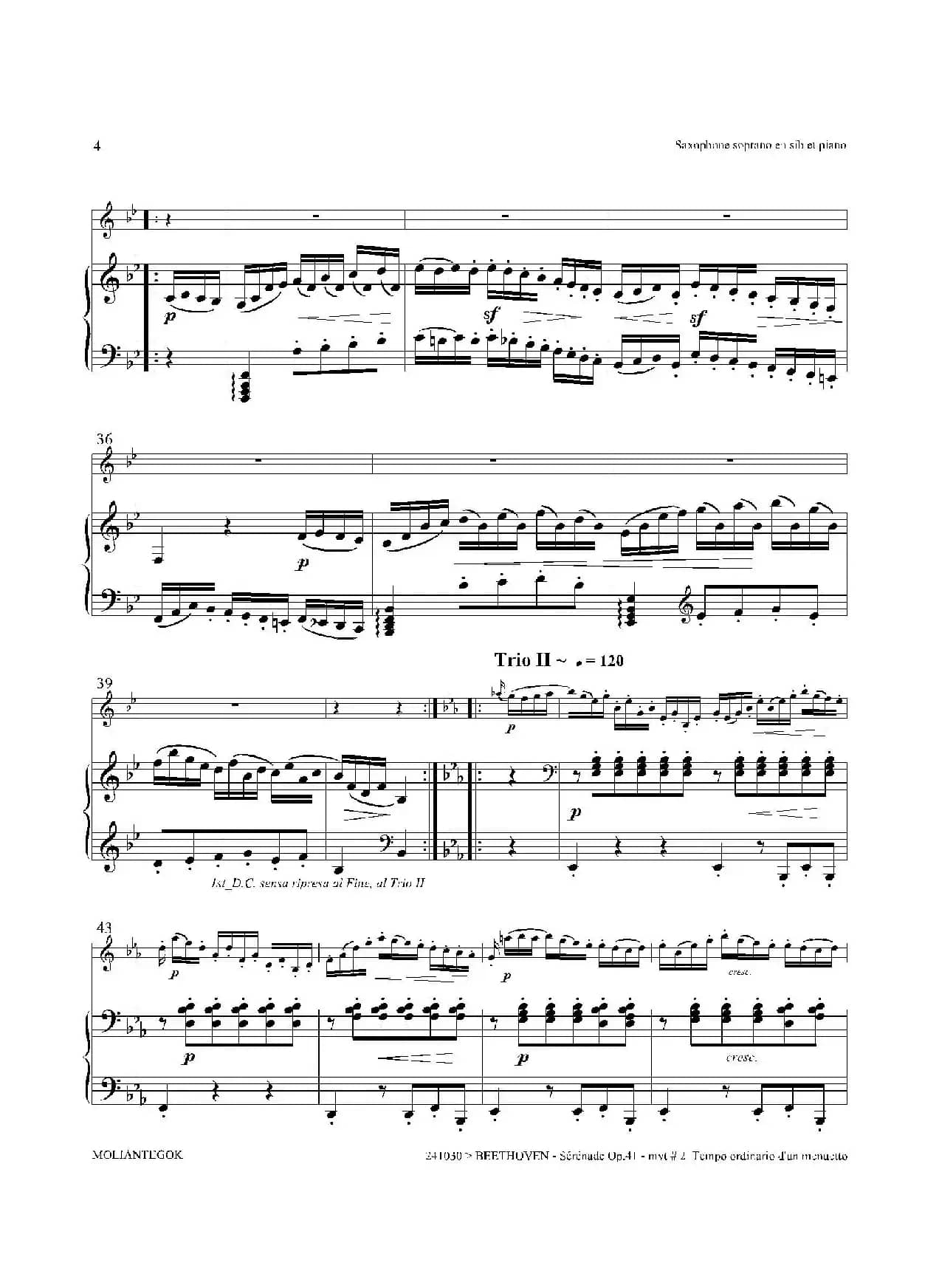 小夜曲 Op.41（高音萨克斯+钢琴伴奏）