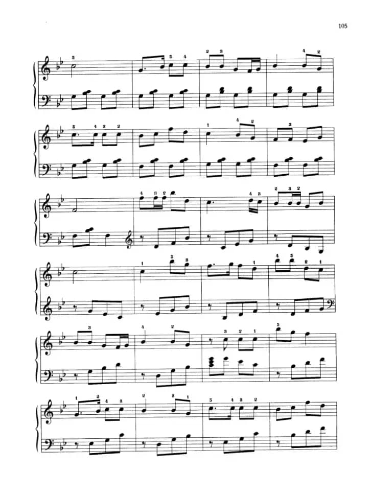 110首中国民歌钢琴小曲集：放风筝（东北民歌）