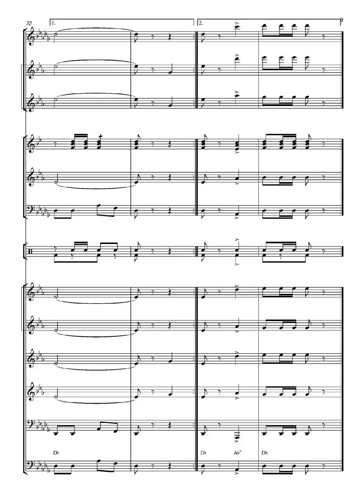 俄罗斯进行曲（marche-834）（合奏、俄罗斯原版谱）