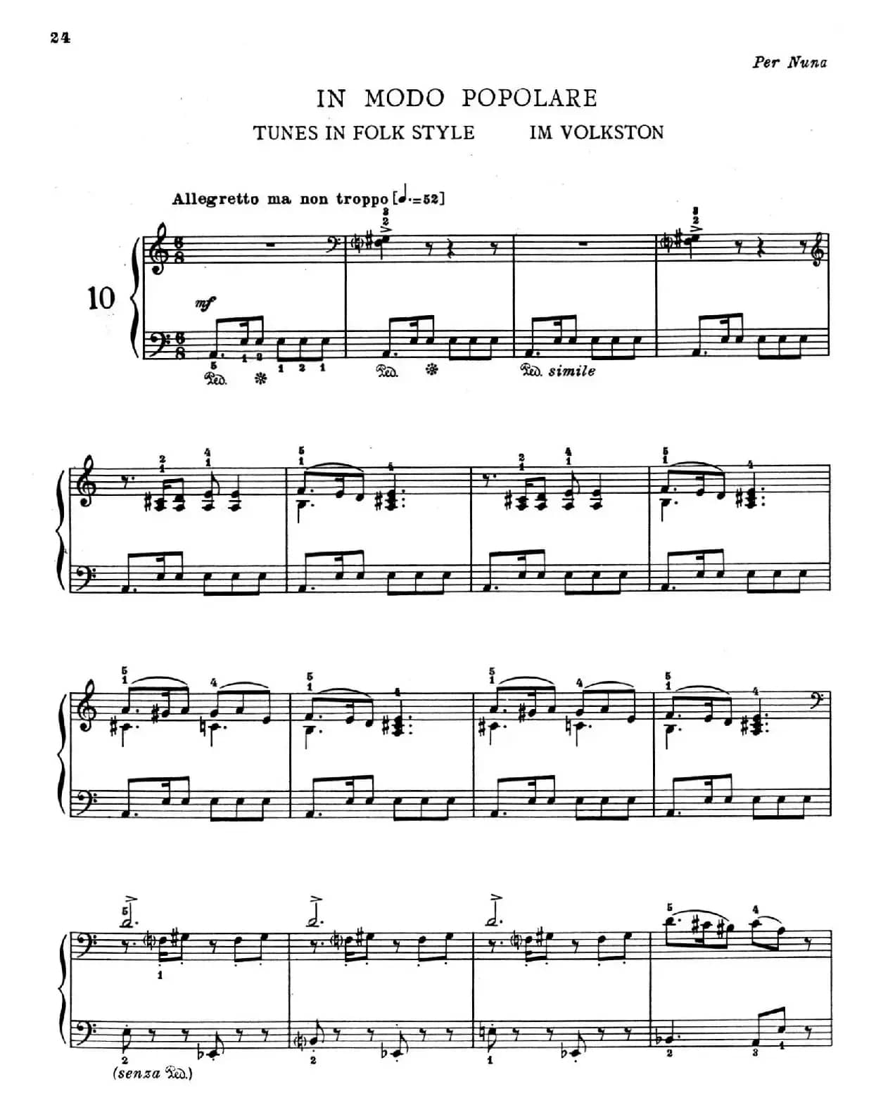 Children's Album Book 1 Op.62（儿童钢琴曲集·10）