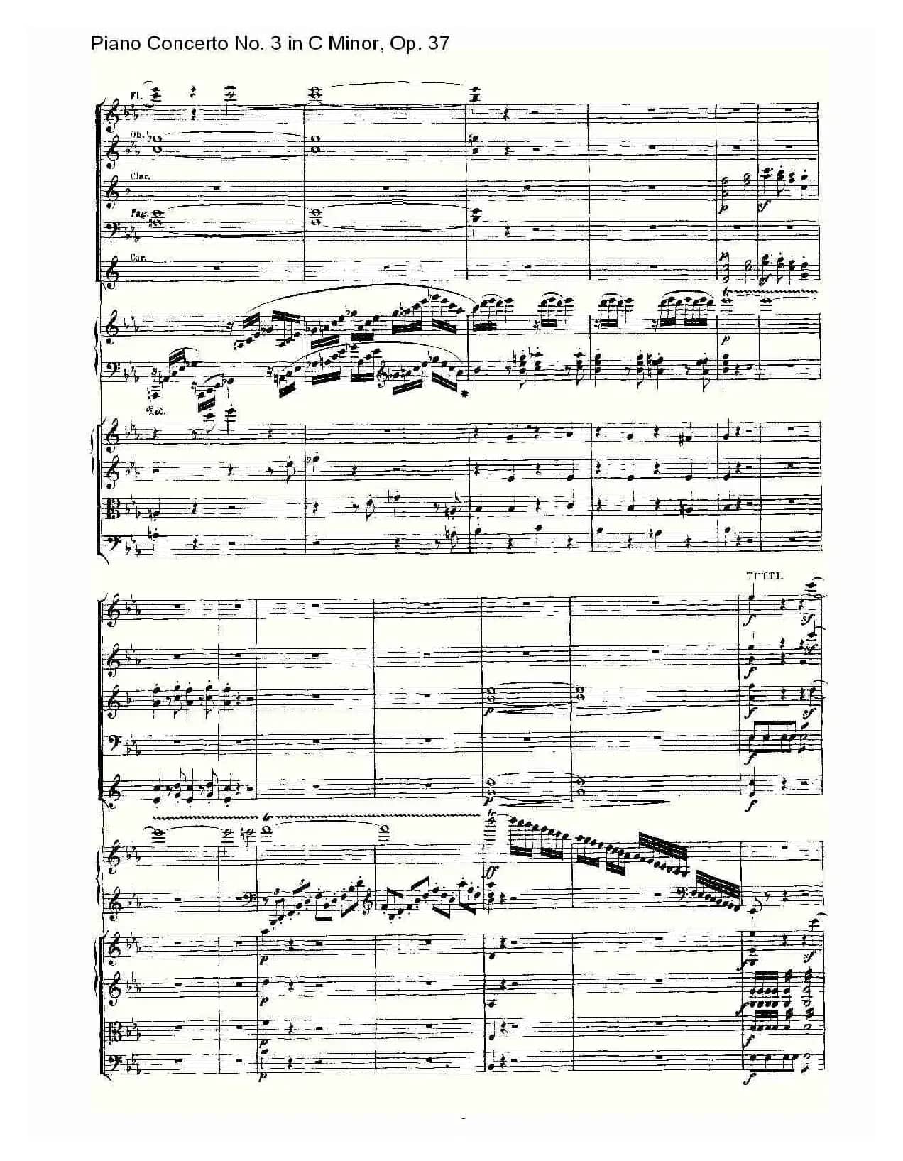 C小调钢琴第三协奏曲 Op.37  第一乐章