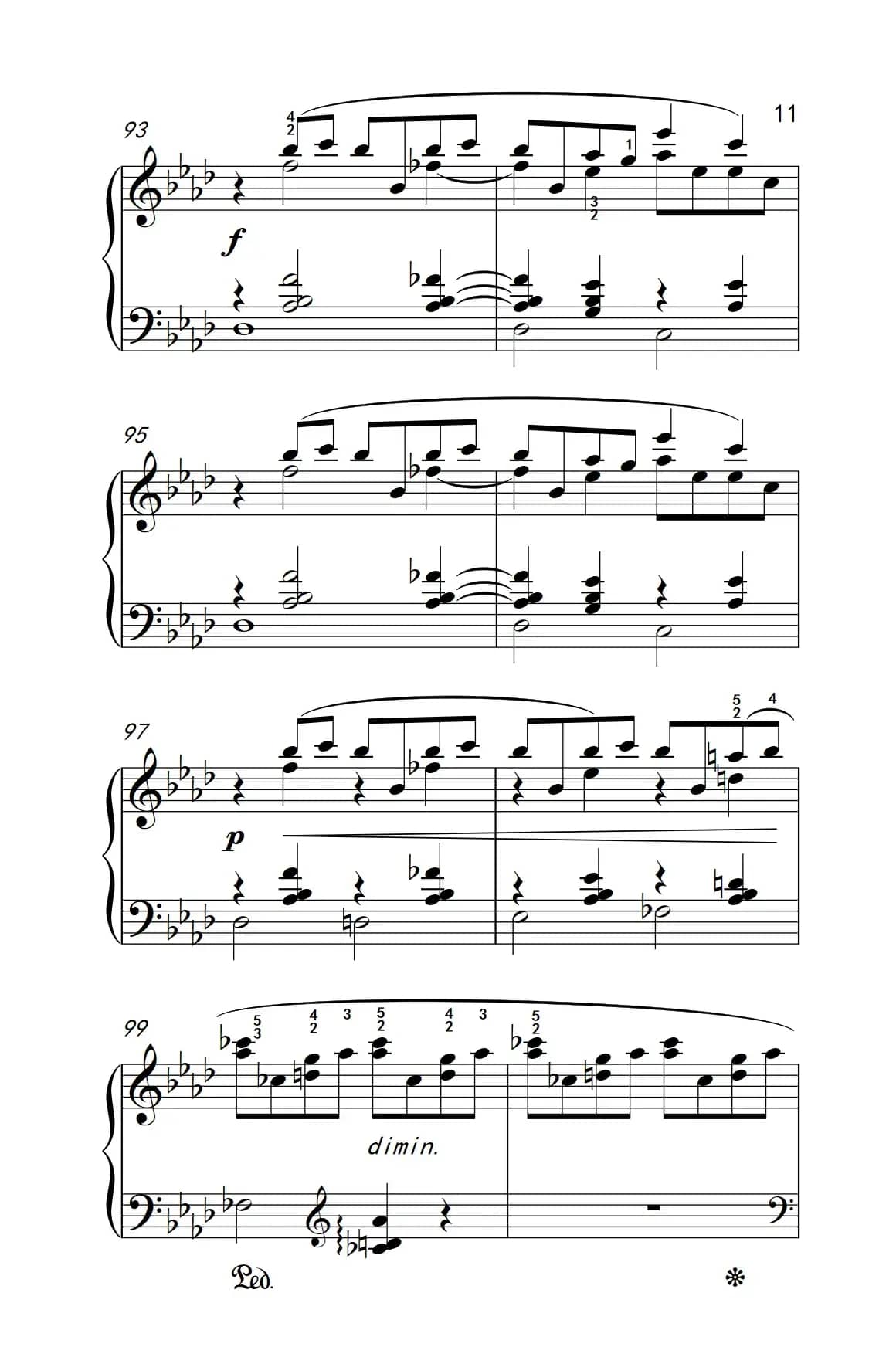 莫什科夫斯基 钢琴练习曲（第十三首）