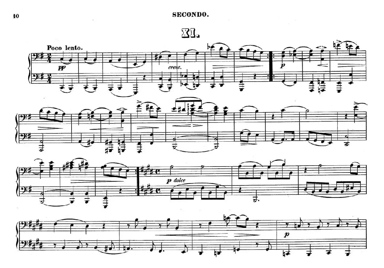 Zwolf Original-Compositionen fur Pianoforte zu 4 Handen Op.57（12首四手联弹小品·11）