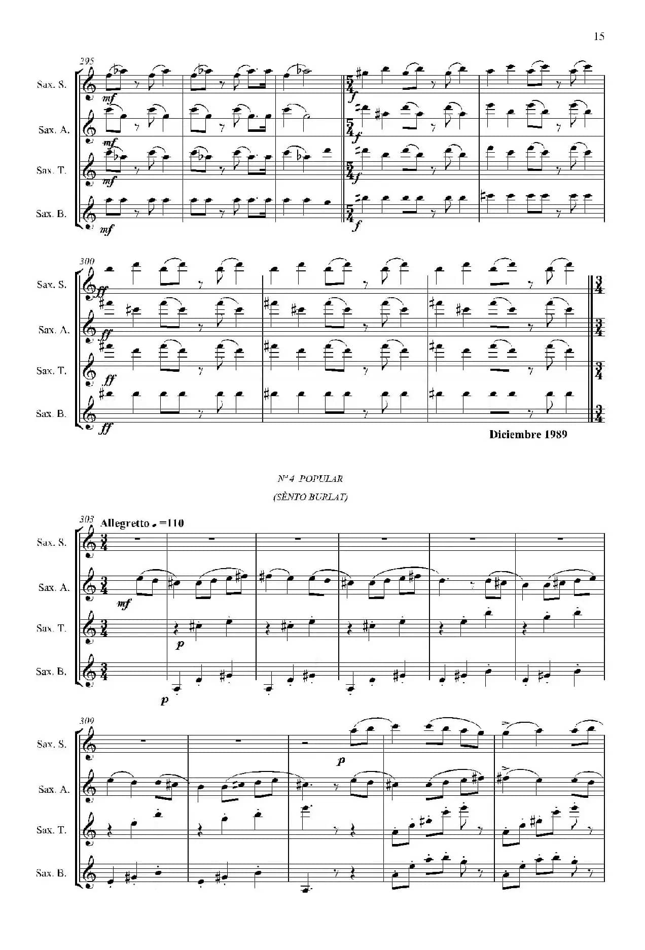 ESTILOS（四重奏）