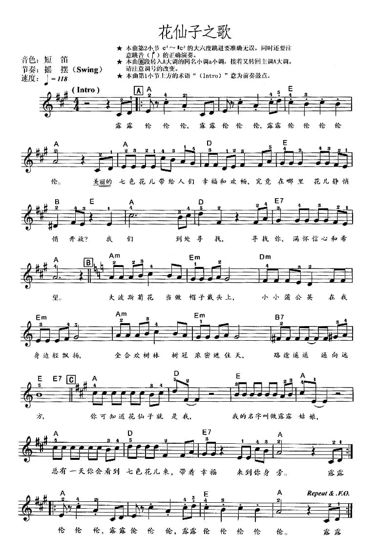 花仙子之歌（同名动画片主题歌）