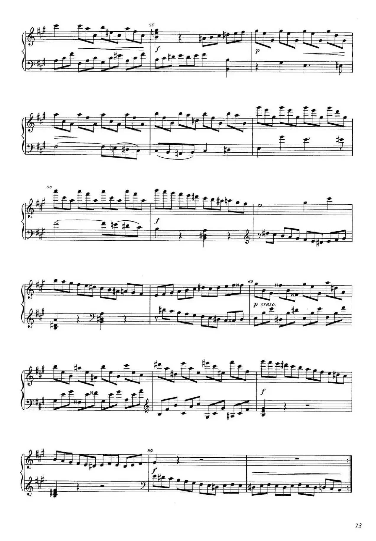 A大调钢琴大奏鸣曲（Grobe Sonate in A Major WWV 26）