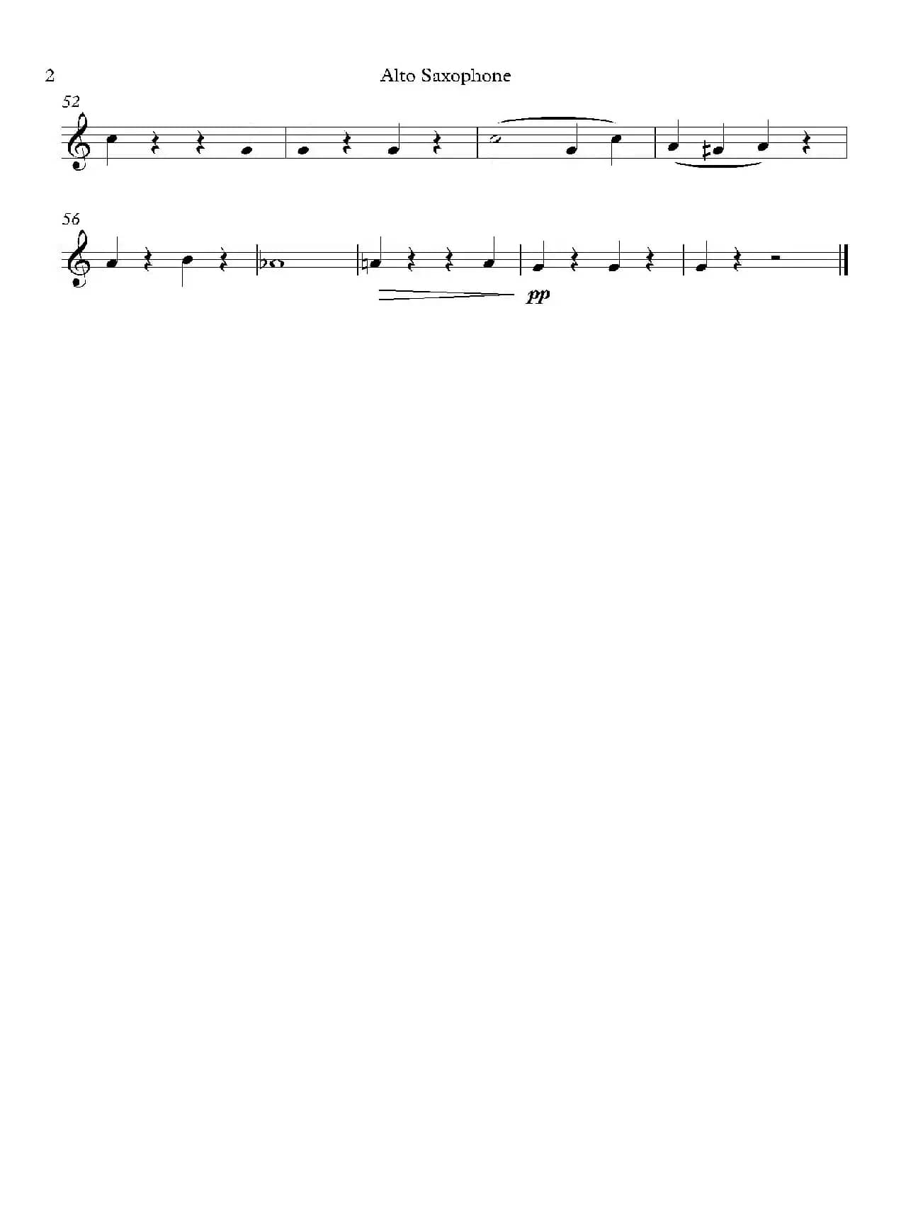 Midwinter Carol（四重奏分谱）