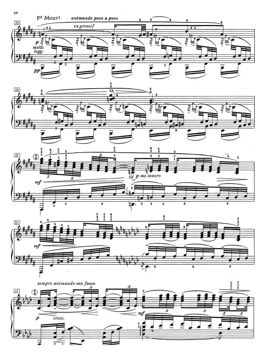 德彪西12首钢琴练习曲（8 装饰音练习v1.0 agréments）