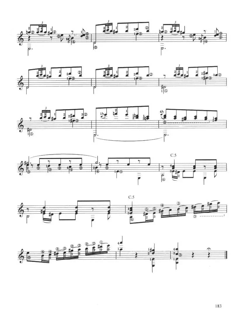 古典吉他考级九级外国乐曲B组（1、西班牙小夜曲）