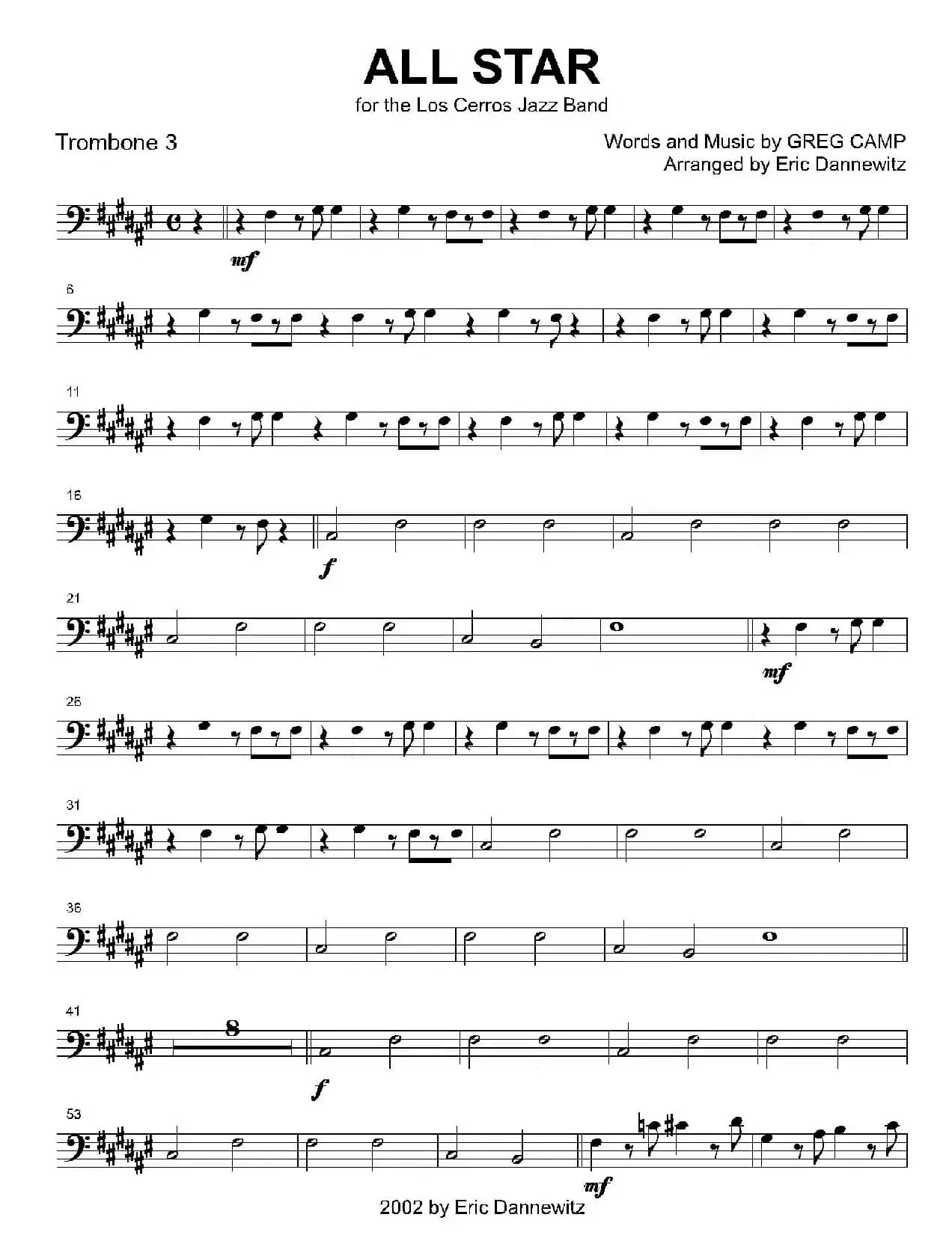 ALL STAR（4支长号分谱）