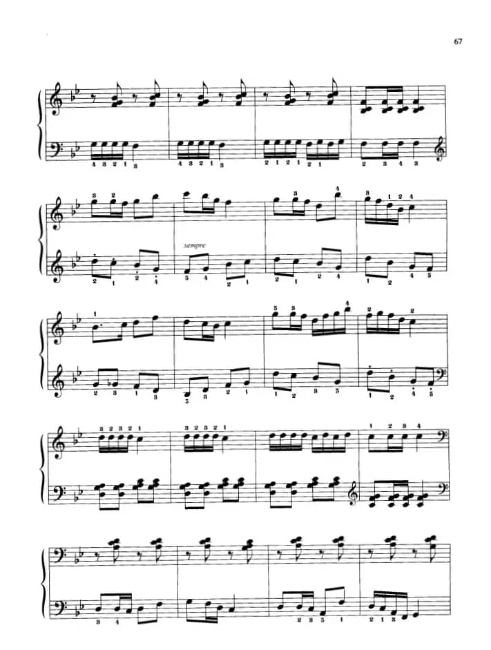 110首中国民歌钢琴小曲集：凤阳花鼓（之一）