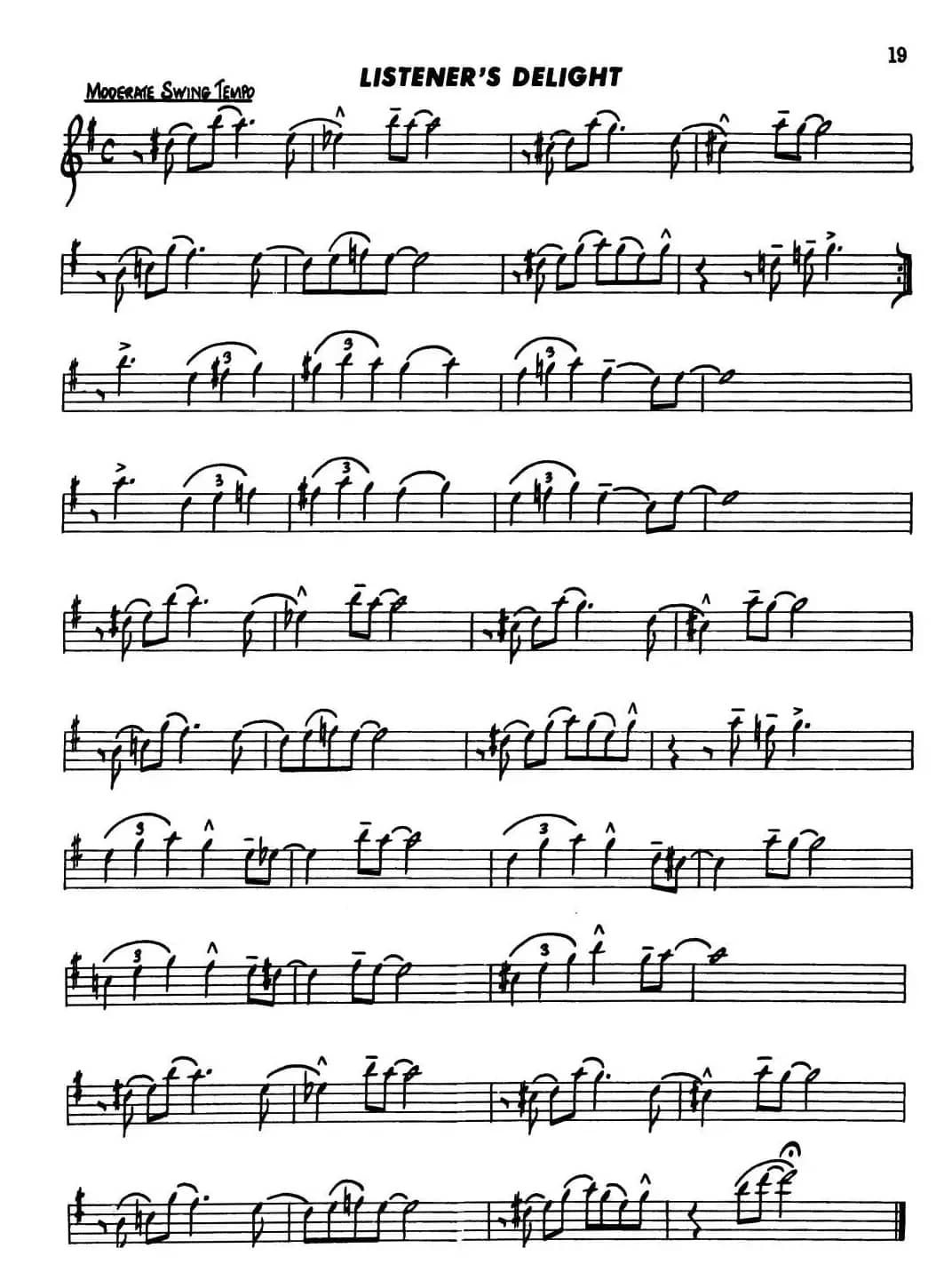 Basic Jazz Conception for saxophone（LISTENER's DELIGHT）