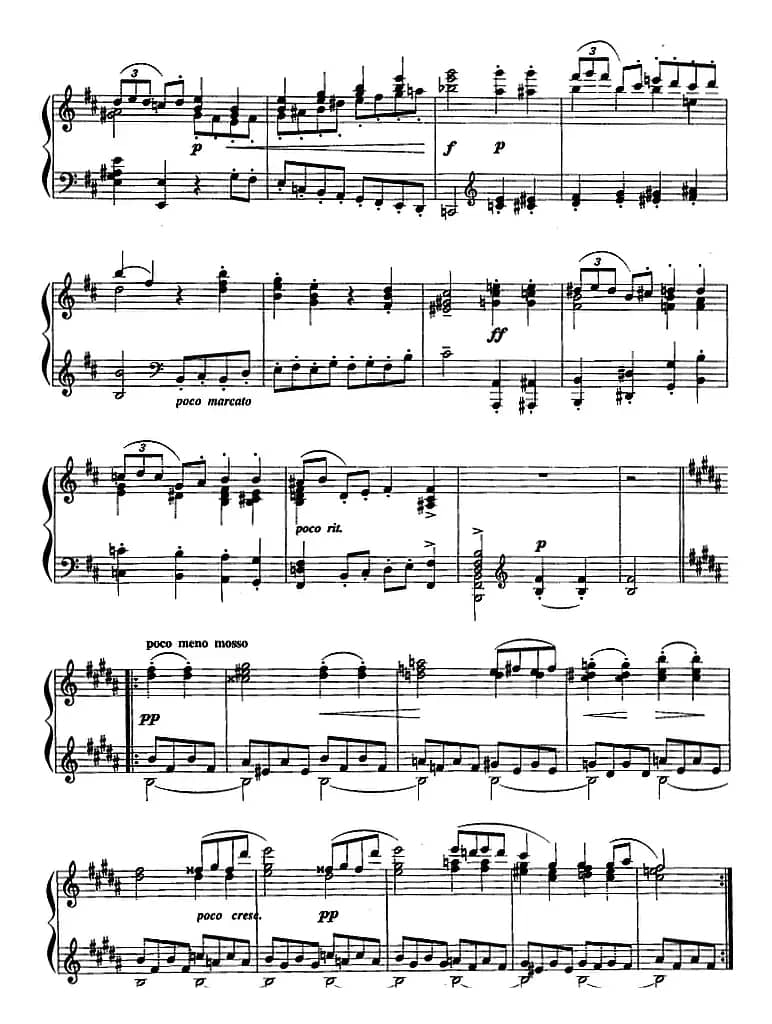 现代钢琴曲：14、加沃特舞曲