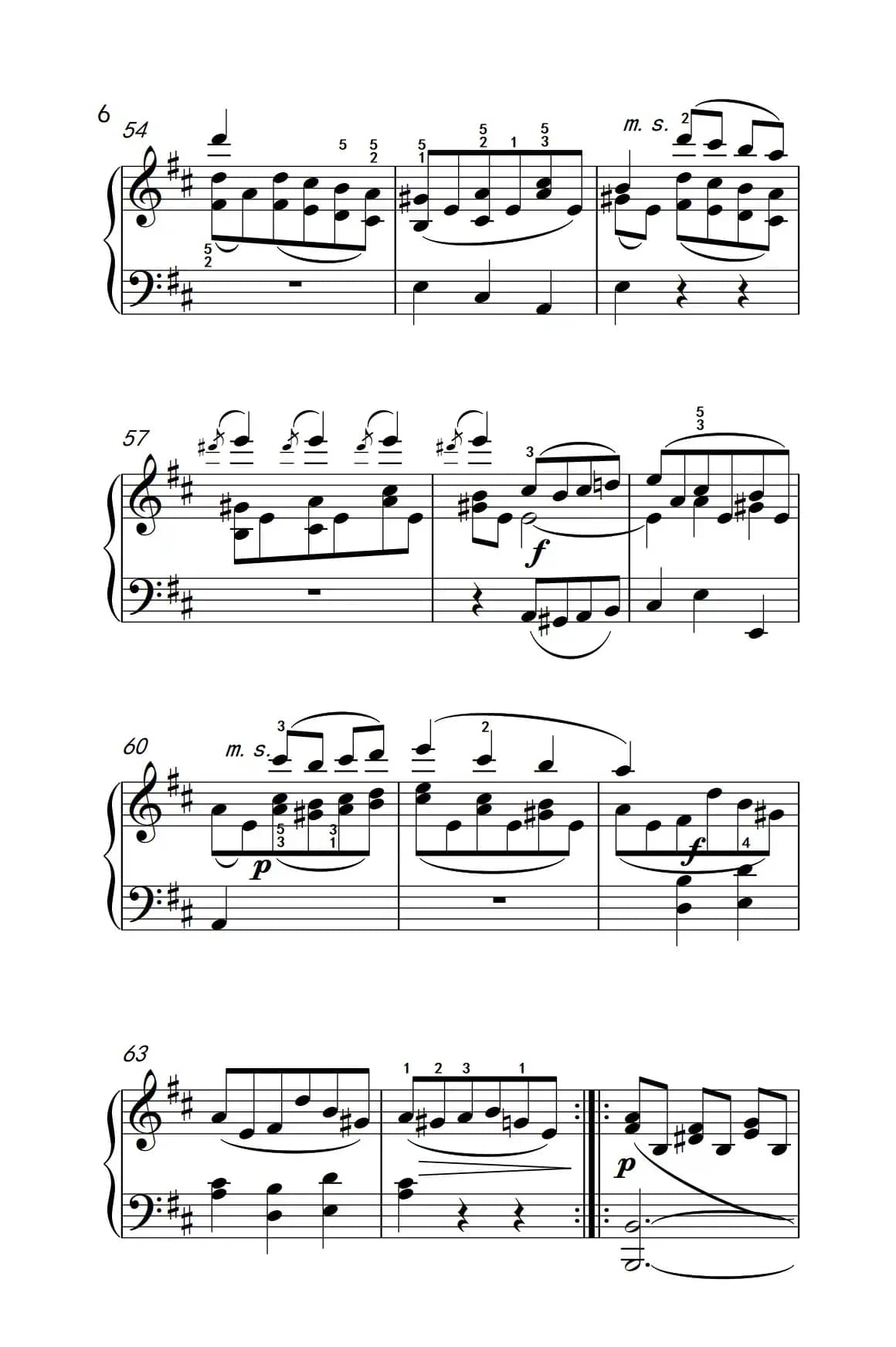 A大调钢琴奏鸣曲（小步舞曲）