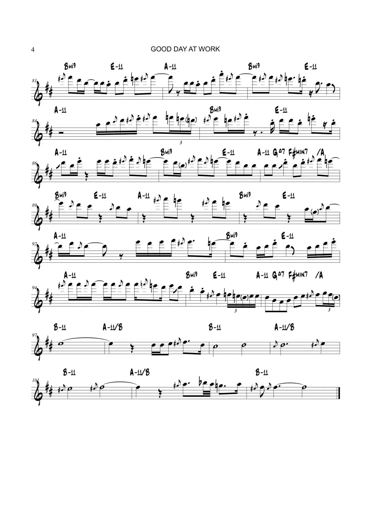 Good Day At Work（次中音萨克斯）